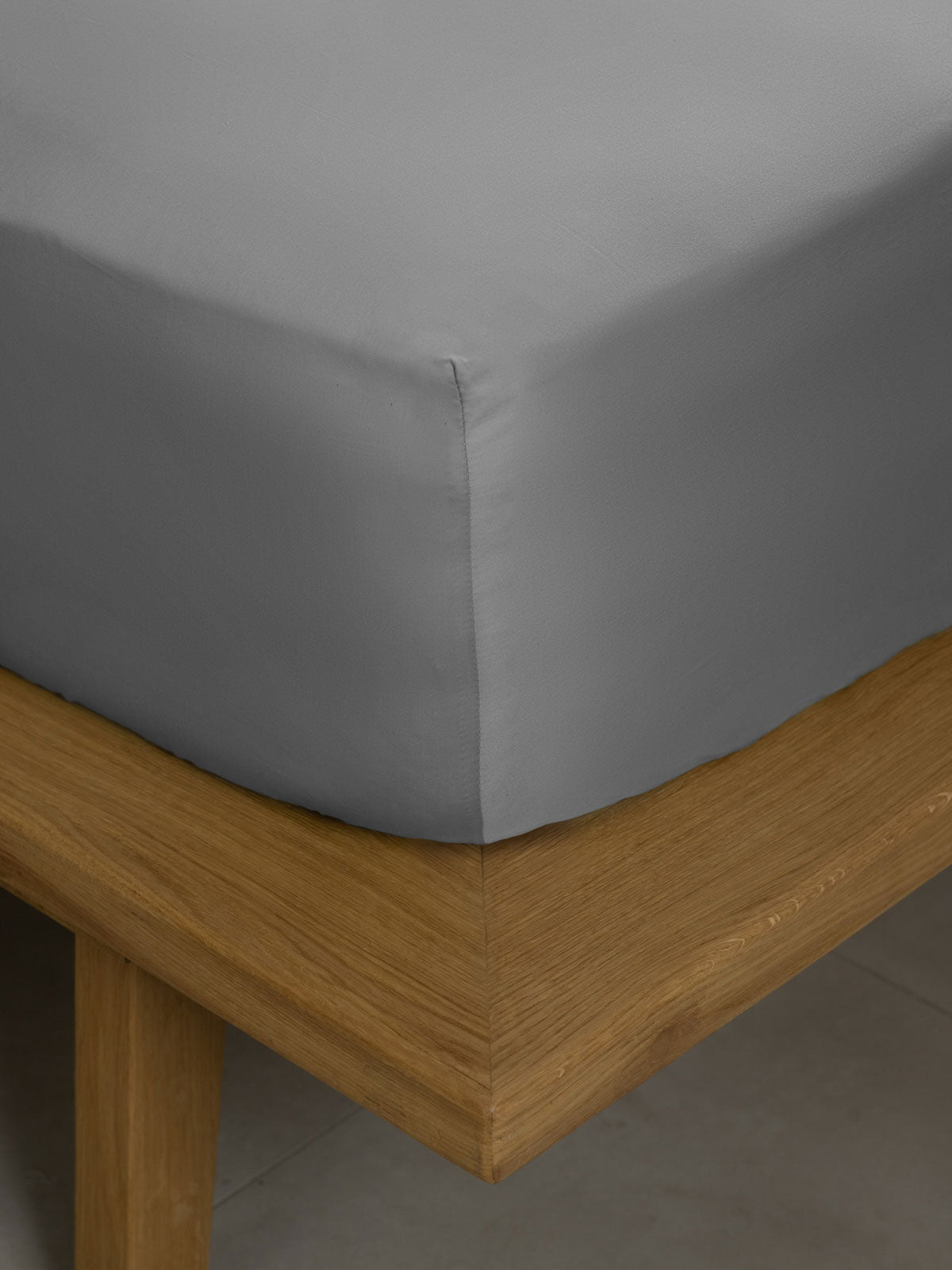 Κατωσέντονο Βαμβακοσατέν Omnia με λάστιχο Grey Διπλό (160x200+40) από την εταιρεία Sunshine Home