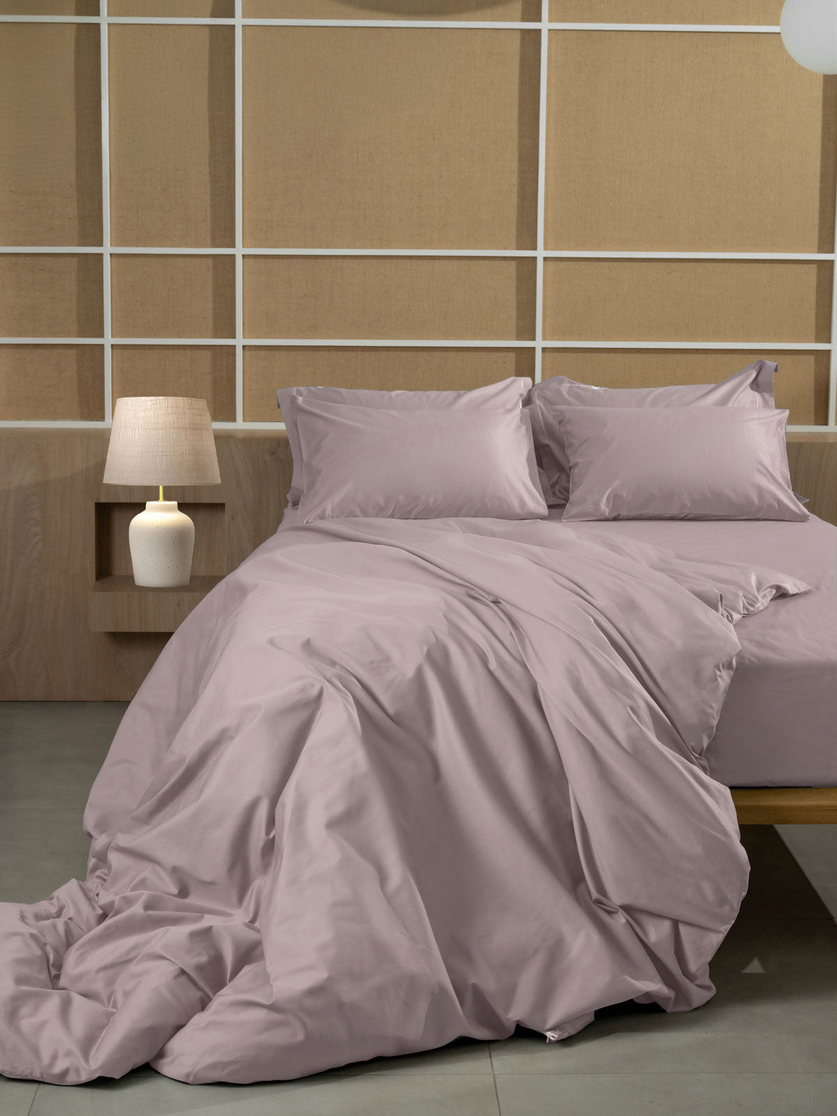 Σεντόνι Βαμβακοσατέν Omnia φλατ Powder Υπέρδιπλο (250×280) από την εταιρεία Sunshine Home