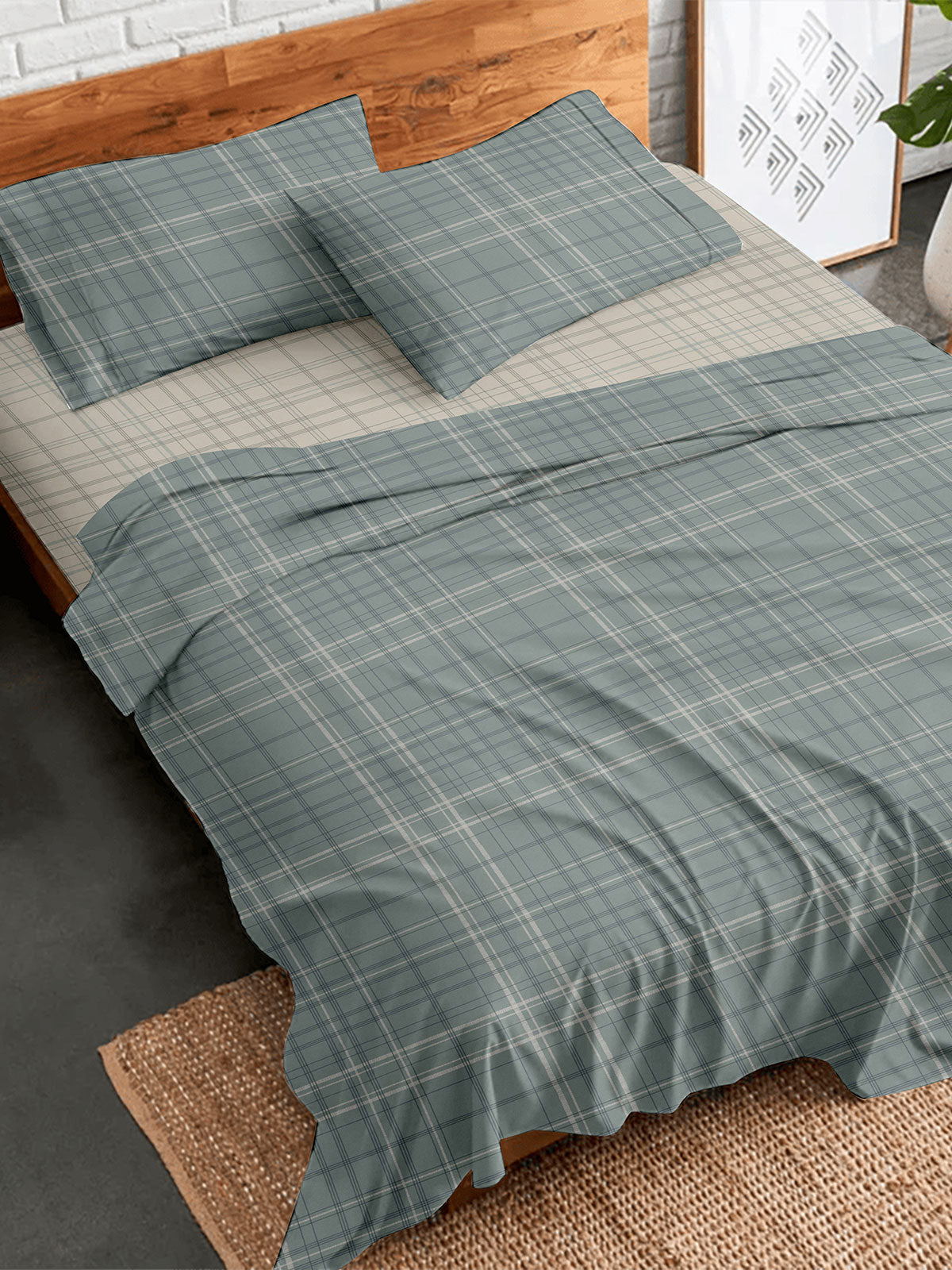 Σετ Σεντόνια Flannel 2066 Grey Διπλό με λάστιχο (150x205+30) από την εταιρεία Sunshine Home