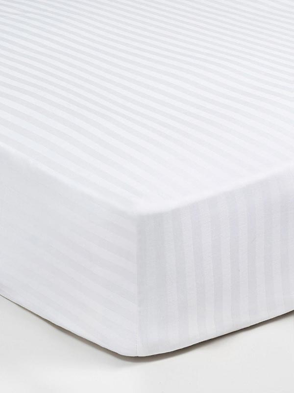 Κατωσέντονο Satin Stripes με λάστιχο