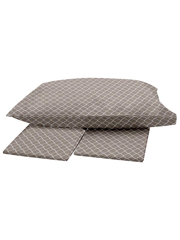 Σετ Σεντόνια Menta Εμπριμέ 530 Grey Υπέρδιπλο (235x250) από την εταιρεία Sunshine Home