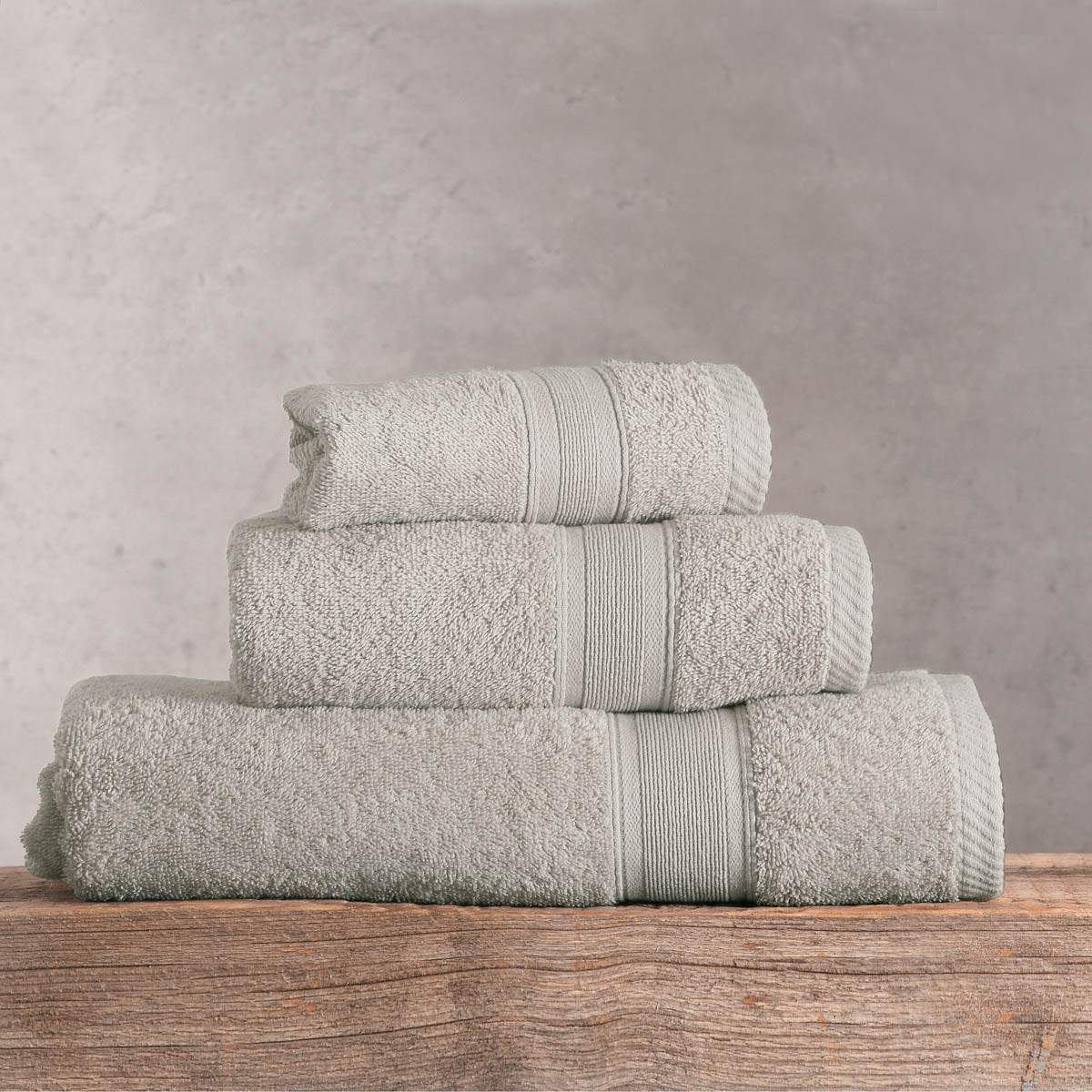 ILLUSION - Πετσέτα 100% βαμβάκι πενιέ 480 GSM Προσώπου Γκρι - μπεζ 50 x 90 από την εταιρεία Rythmos Home