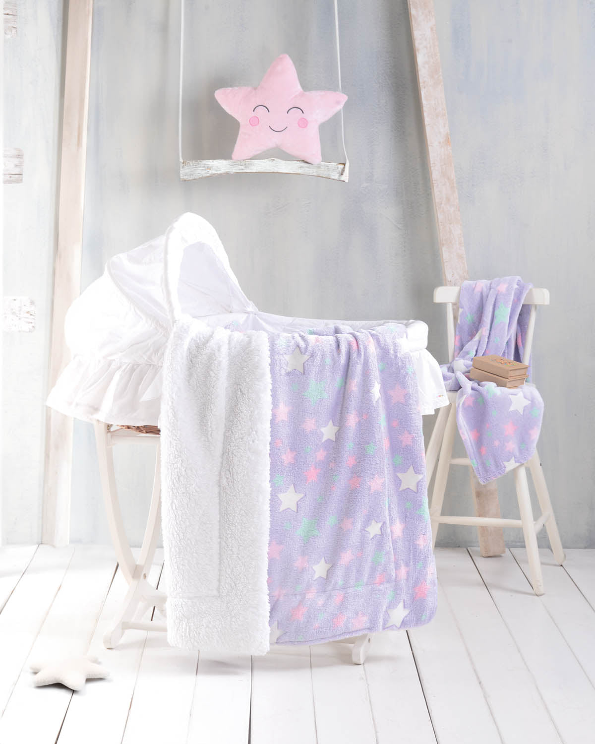 STARDAY - Κουβέρτα ΑΓΚΑΛΙΑΣ LUMINUS (flannel fleece με sherpa) 80 x 110 80 x 110 από την εταιρεία Rythmos Home