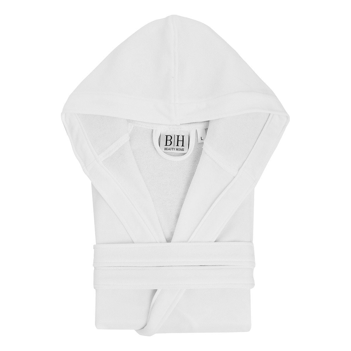 Μπουρνούζι Satisfaction ζακαρ με κουκούλα Art3055 80%Cot-20%Pol 270gsm Λευκό από την εταιρεία Beauty Home