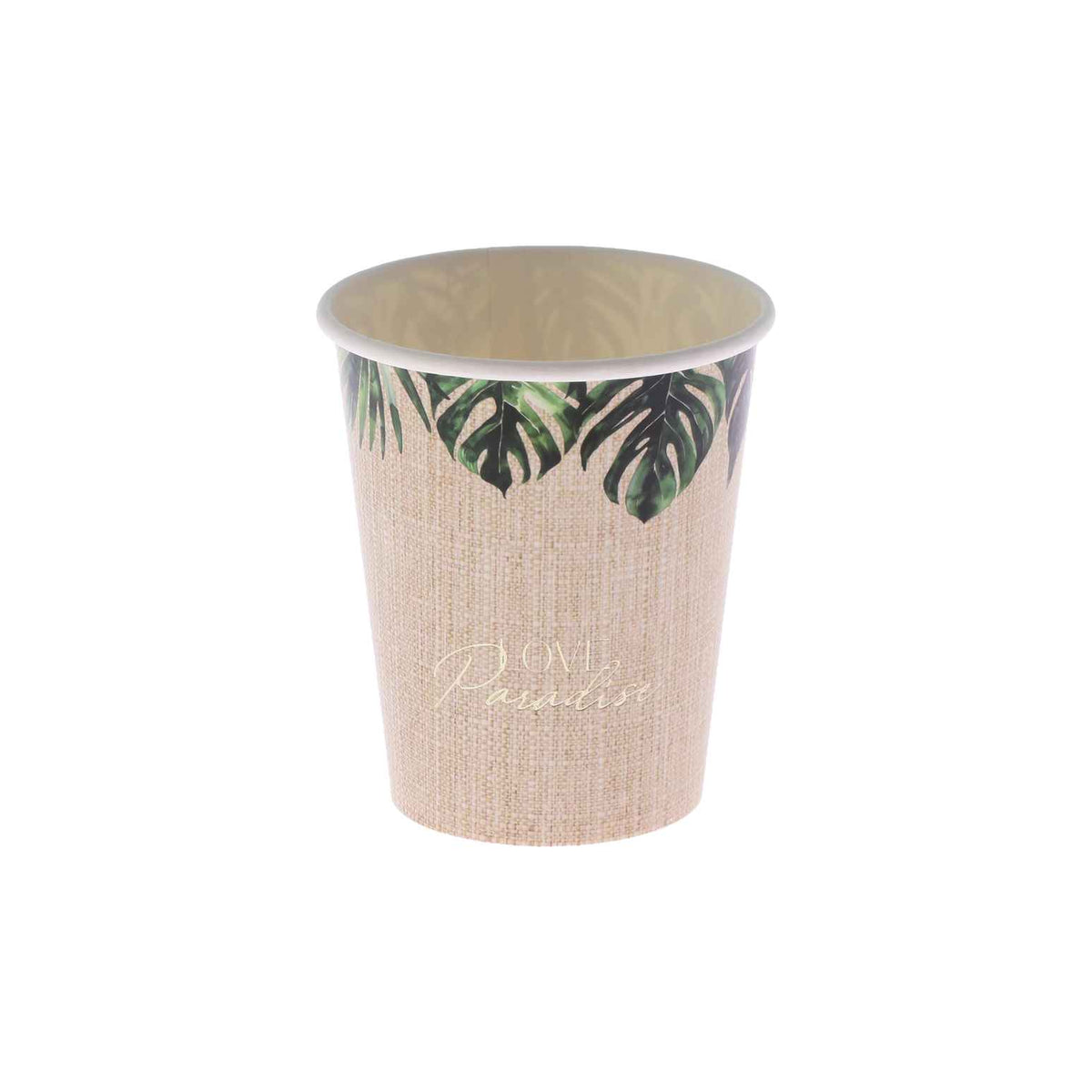 8 χάρτινα ποτήρια “Love Paradise” Coco Palm 255ml Default Title από την εταιρεία Beauty Home