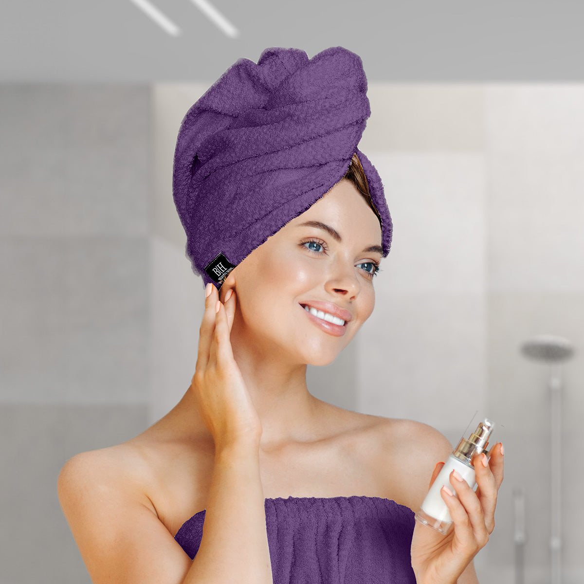 Πετσέτα μαλλιών Turban Art 3408 Μωβ από την εταιρεία Beauty Home