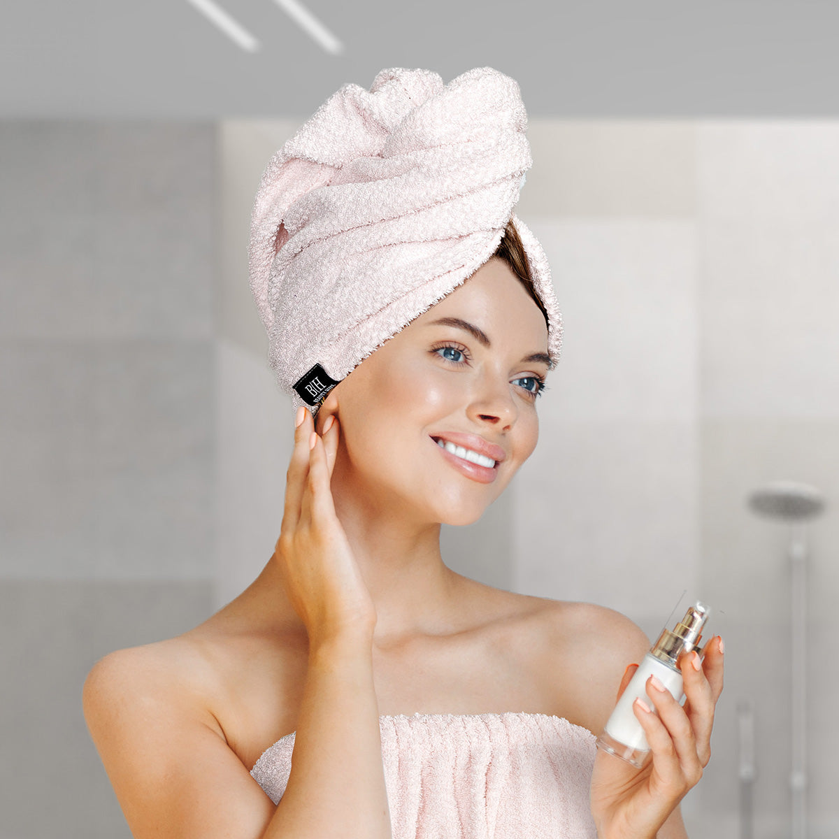 Πετσέτα μαλλιών Turban Art 3410 Ροζ από την εταιρεία Beauty Home