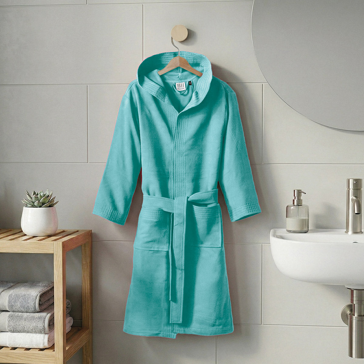 Μπουρνούζι εφηβικό με κουκούλα Dynamic Art 3470 Πετρόλ από την εταιρεία Beauty Home