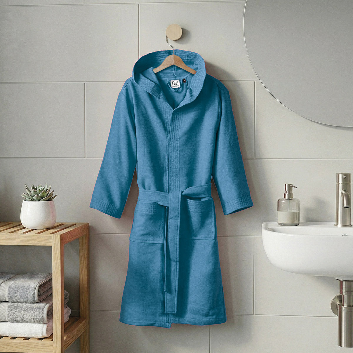 Μπουρνούζι εφηβικό με κουκούλα Dynamic Art 3472 Μπλε από την εταιρεία Beauty Home