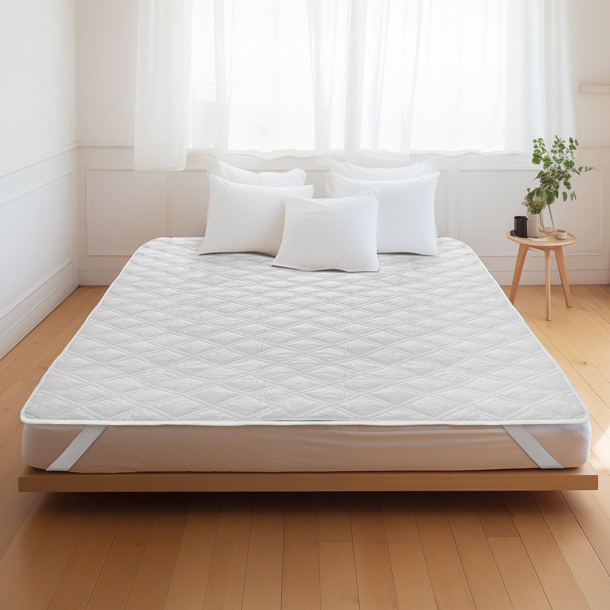 Καπιτονέ-Αδιάβροχο προστατευτικό στρώματος Λευκό από την εταιρεία Beauty Home