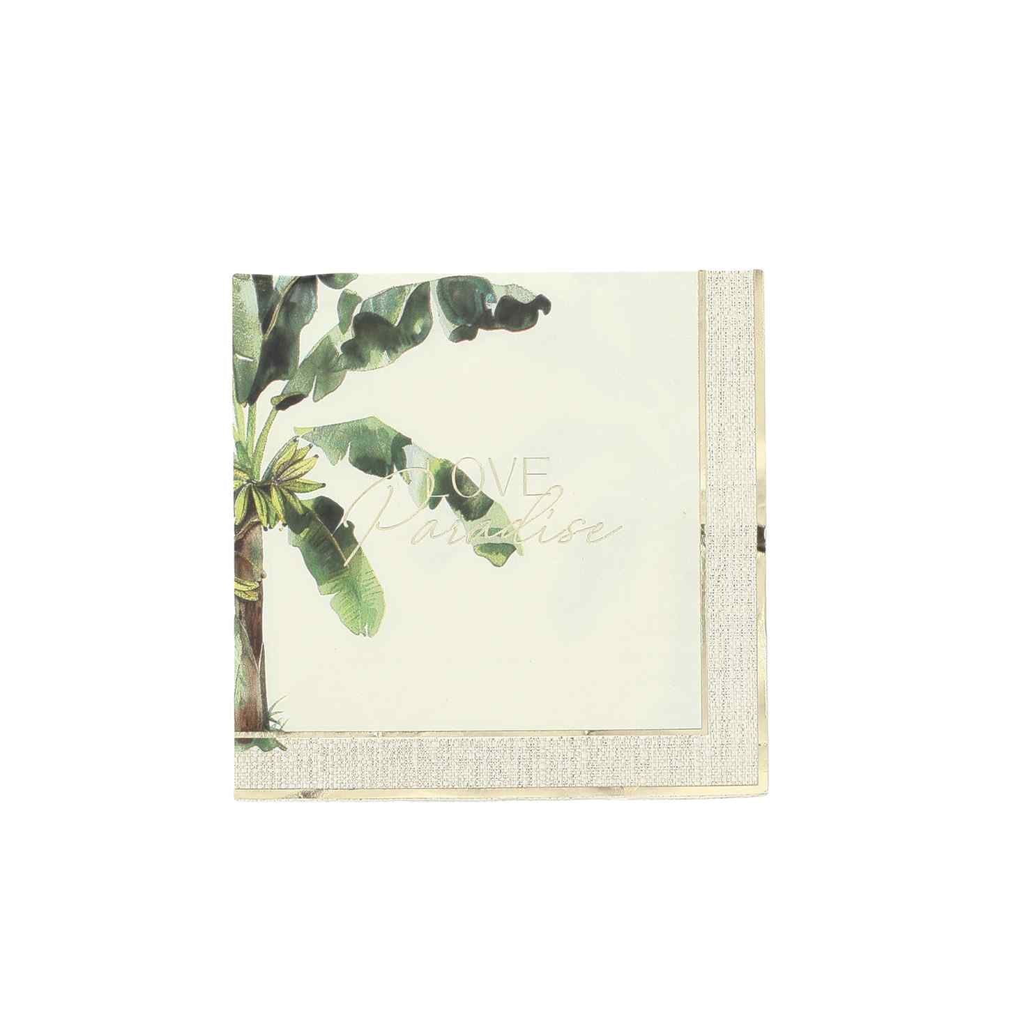 16 χαρτοπετσέτες κοκτέιλ “Love Paradise” Coco Palm 24x24cm Default Title από την εταιρεία Beauty Home