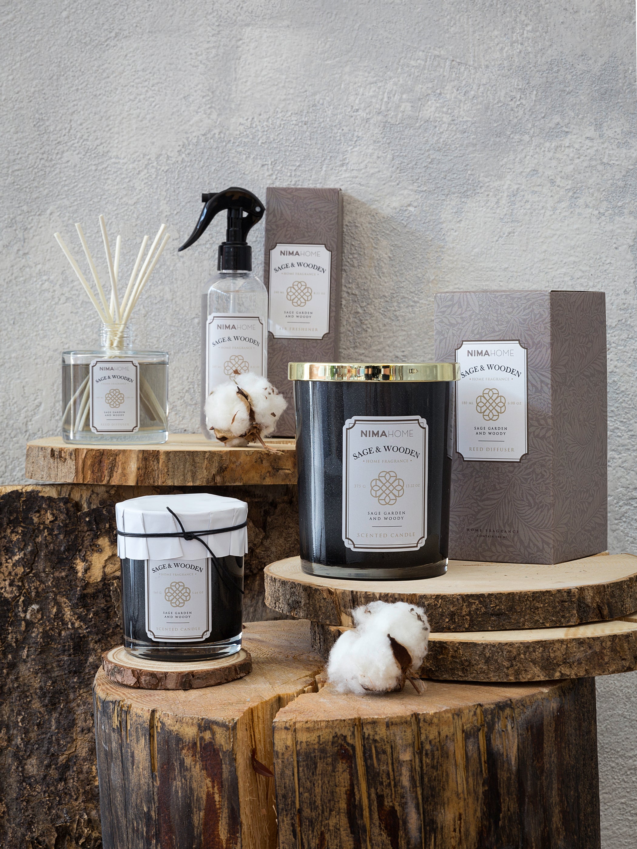Sage & Wooden Αρωματικό Κερί 160gr από την εταιρεία NIMA Home