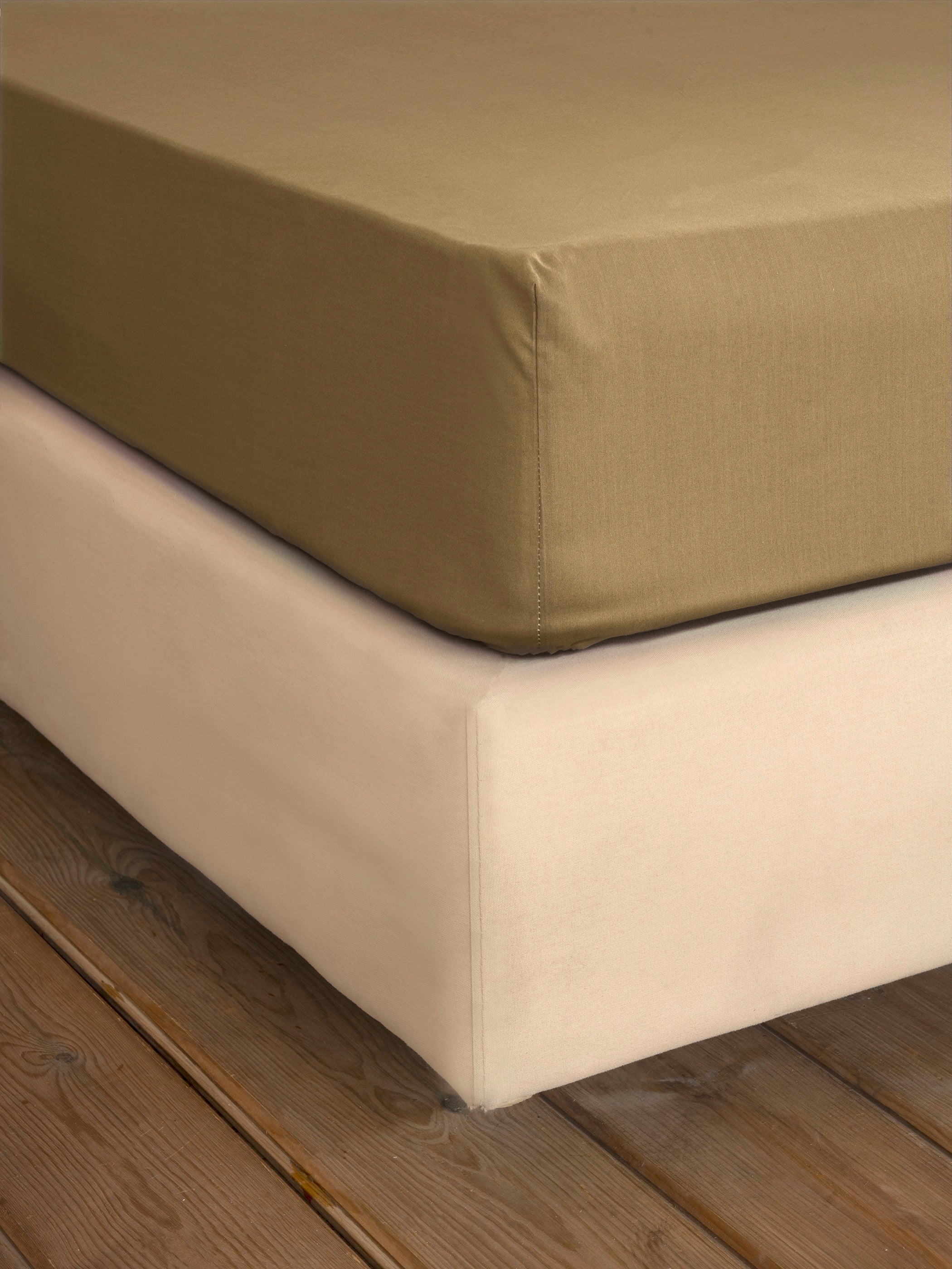 Σεντόνι με Λάστιχο Unicolors Gold Brown 180x200+32 από την εταιρεία Nima Home