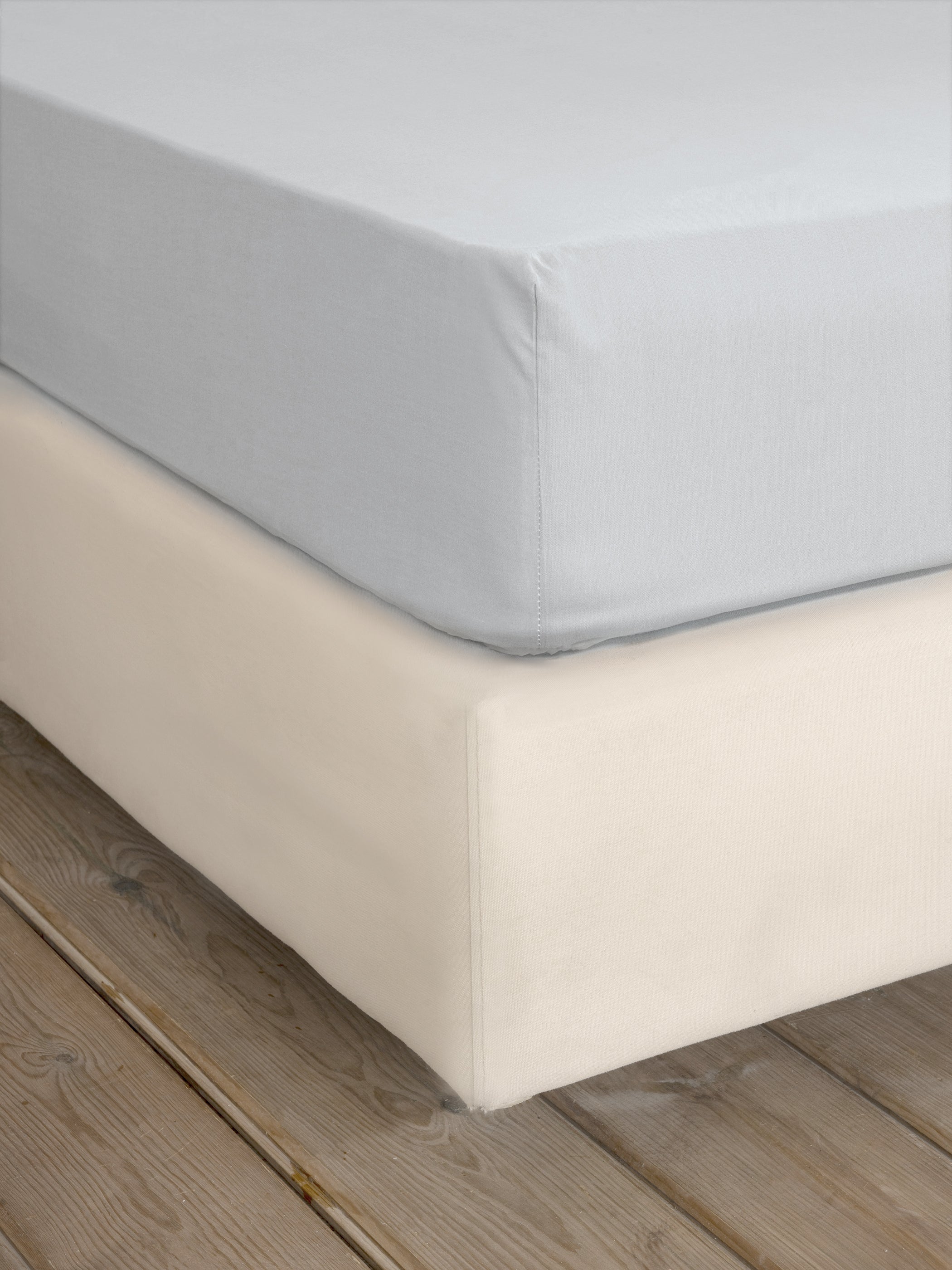 Σεντόνι με Λάστιχο Unicolors Shiny Gray 185x205+35 από την εταιρεία Nima Home