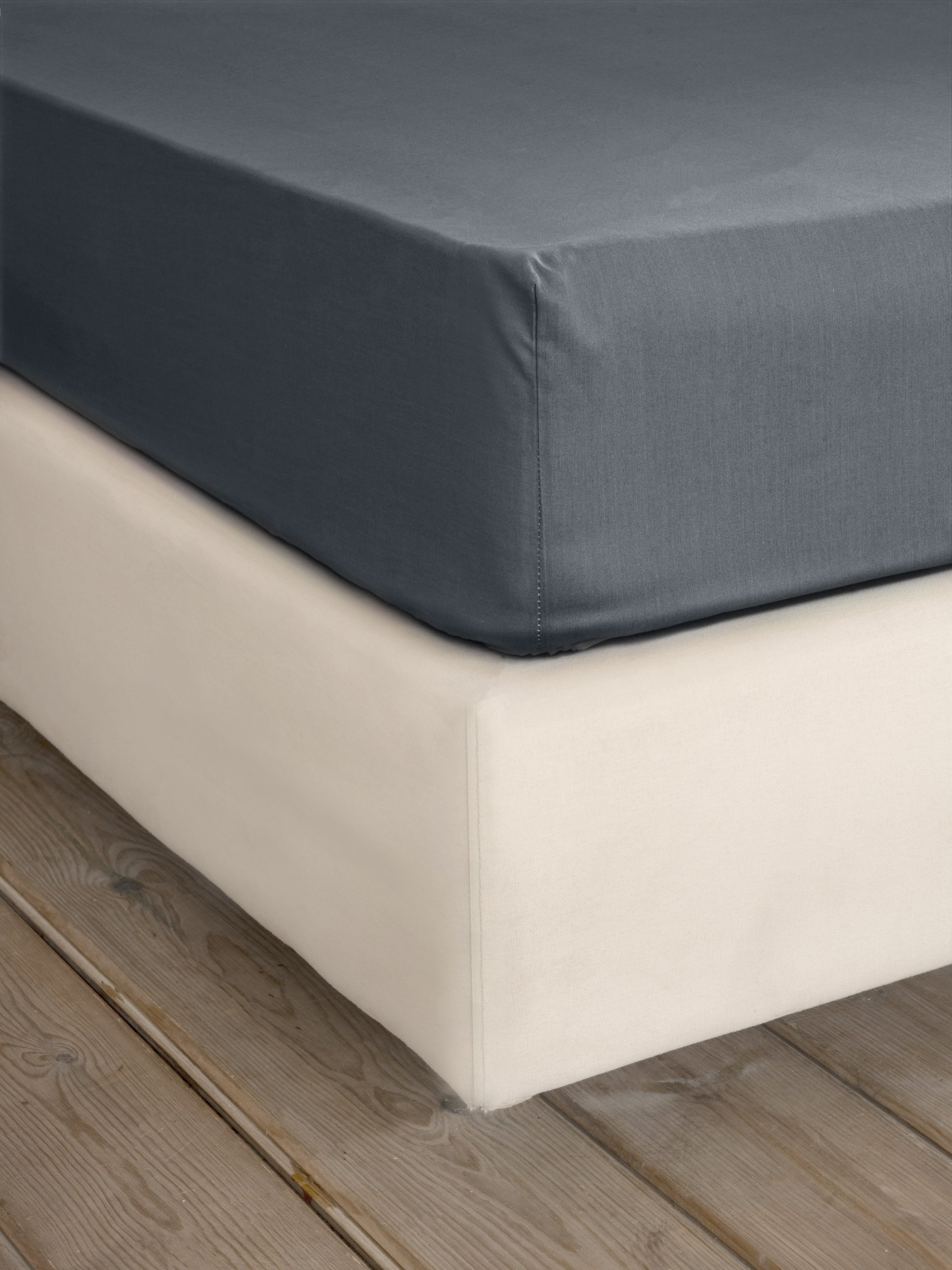 Σεντόνι με Λάστιχο Unicolors Midnight Gray 185x205+35 από την εταιρεία Nima Home