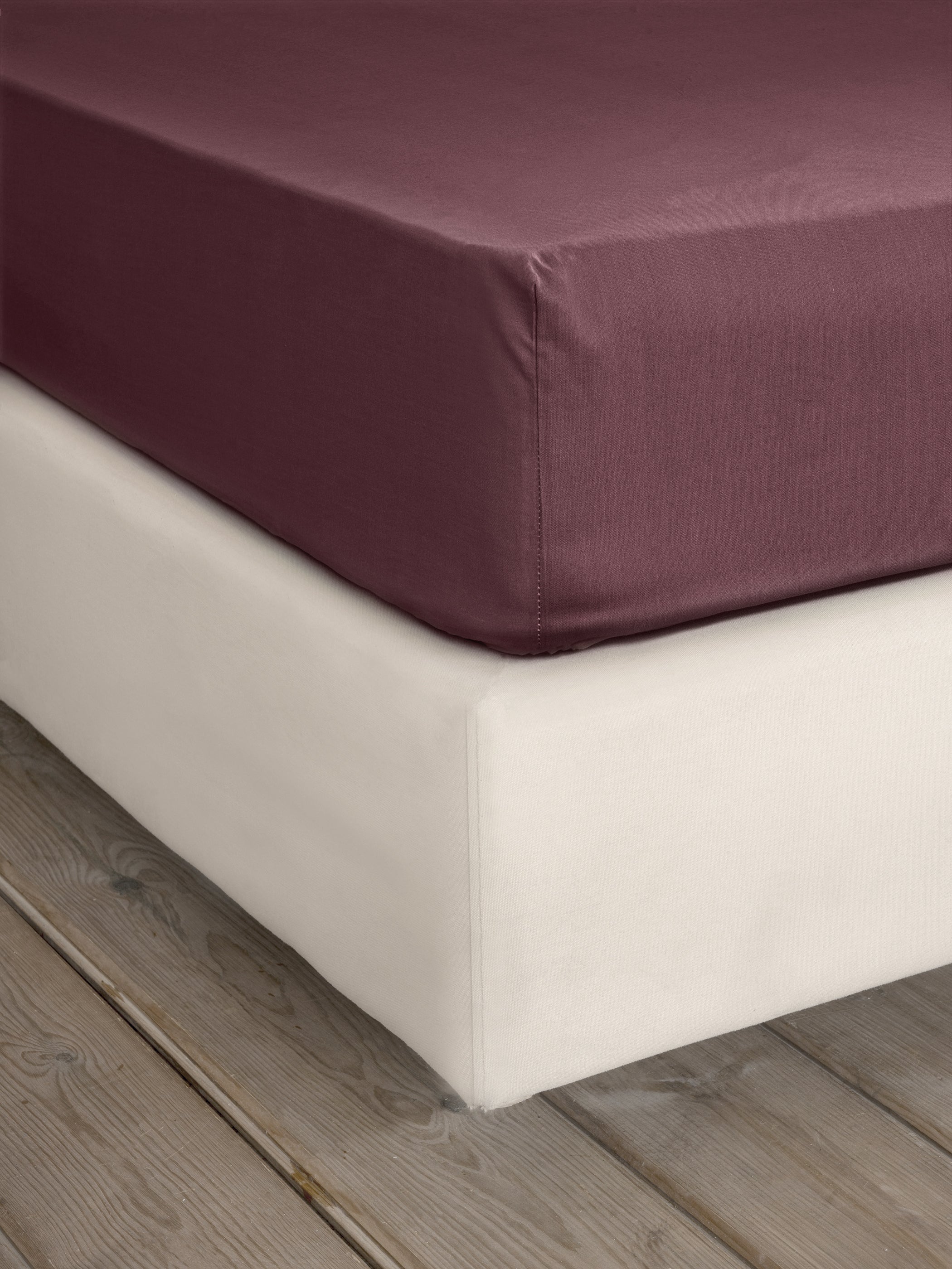 Σεντόνι με Λάστιχο Unicolors Deep Bordeaux 185x205+35 από την εταιρεία Nima Home
