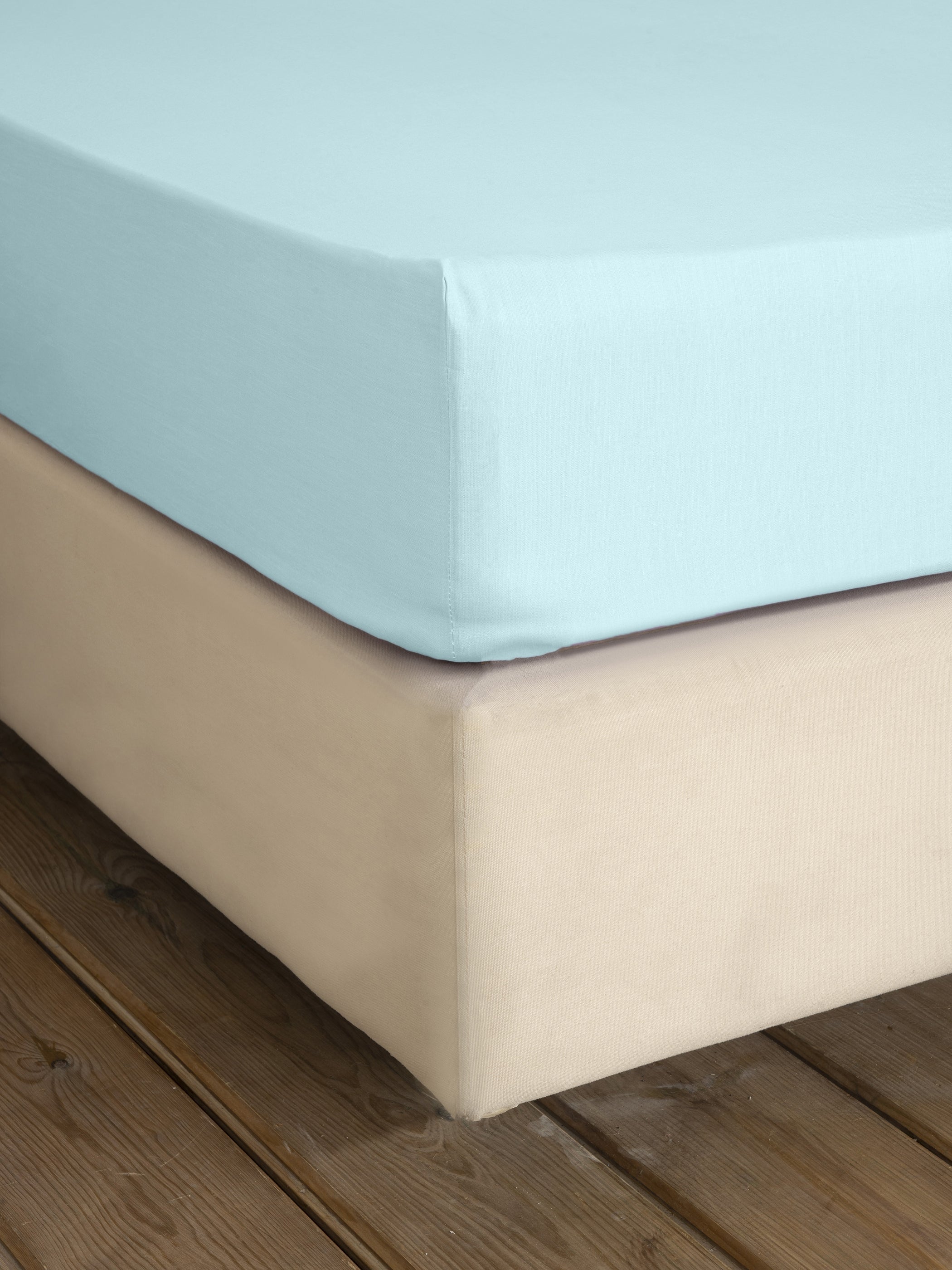 Σεντόνι με Λάστιχο Unicolors Light Aqua 185x205+35 από την εταιρεία Nima Home