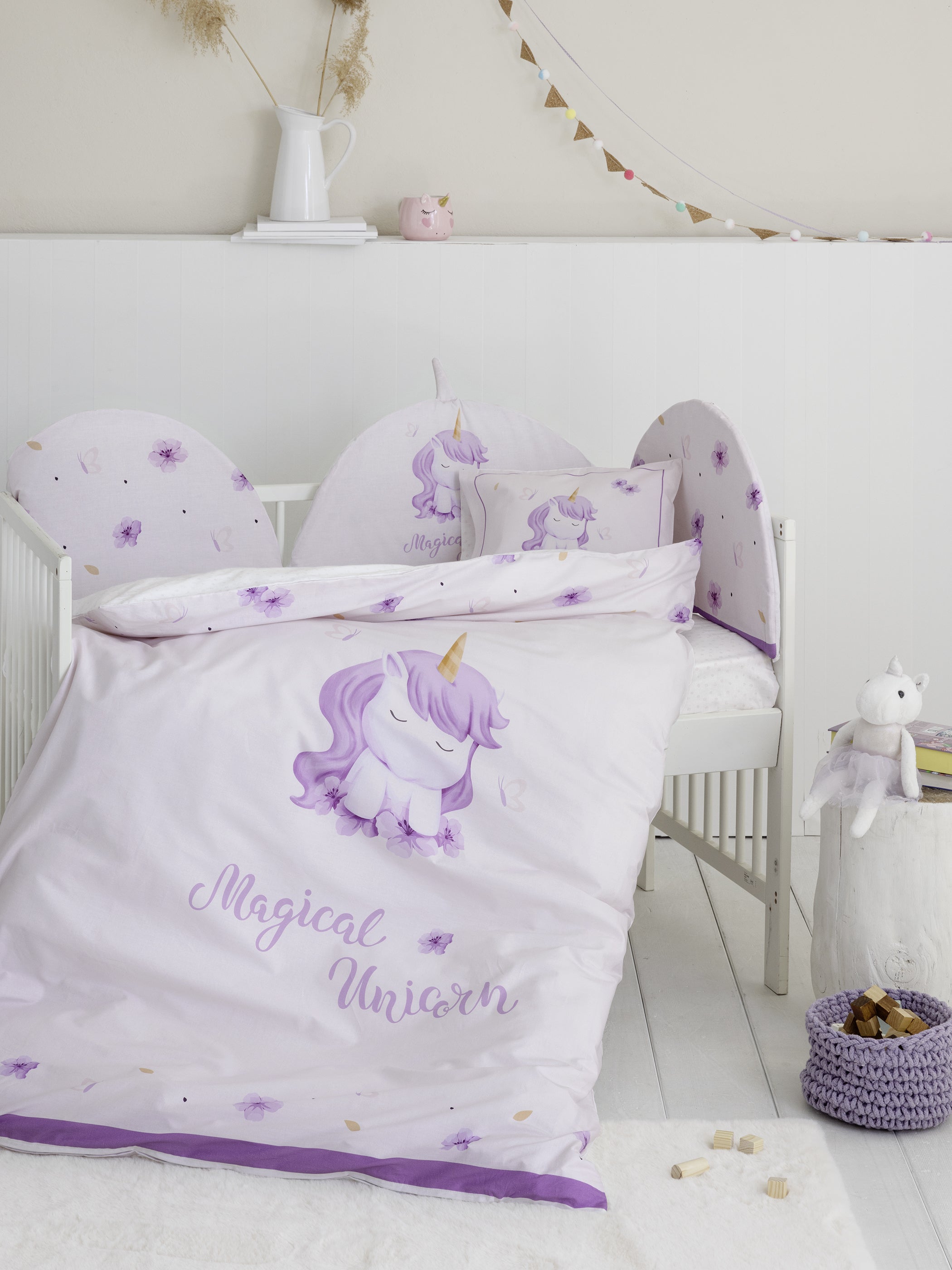 Σετ Παπλωματοθήκη Κούνιας - Magical Unicorn Default Title από την εταιρεία Nima Bebe
