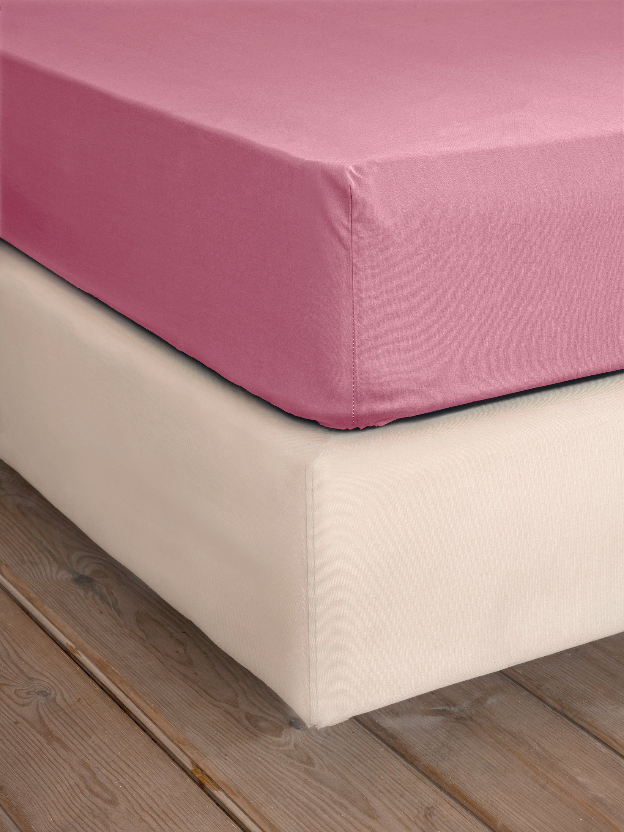 Σεντόνι με Λάστιχο Unicolors Apple Pink 185x205+35 από την εταιρεία Nima Home
