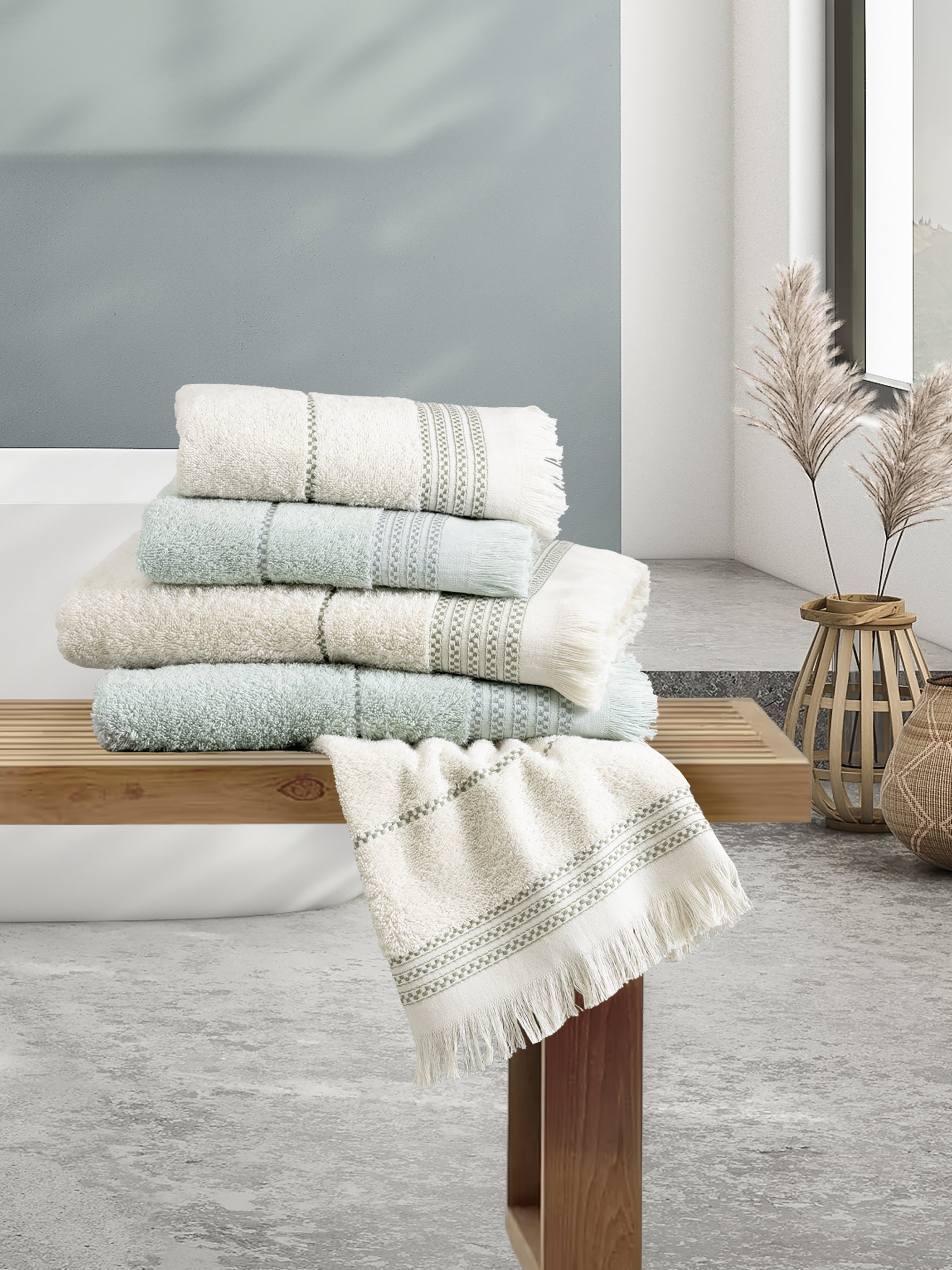 Σετ Πετσέτες (30x50 + 70x140) Plush Μπεζ από την εταιρεία Nima Home