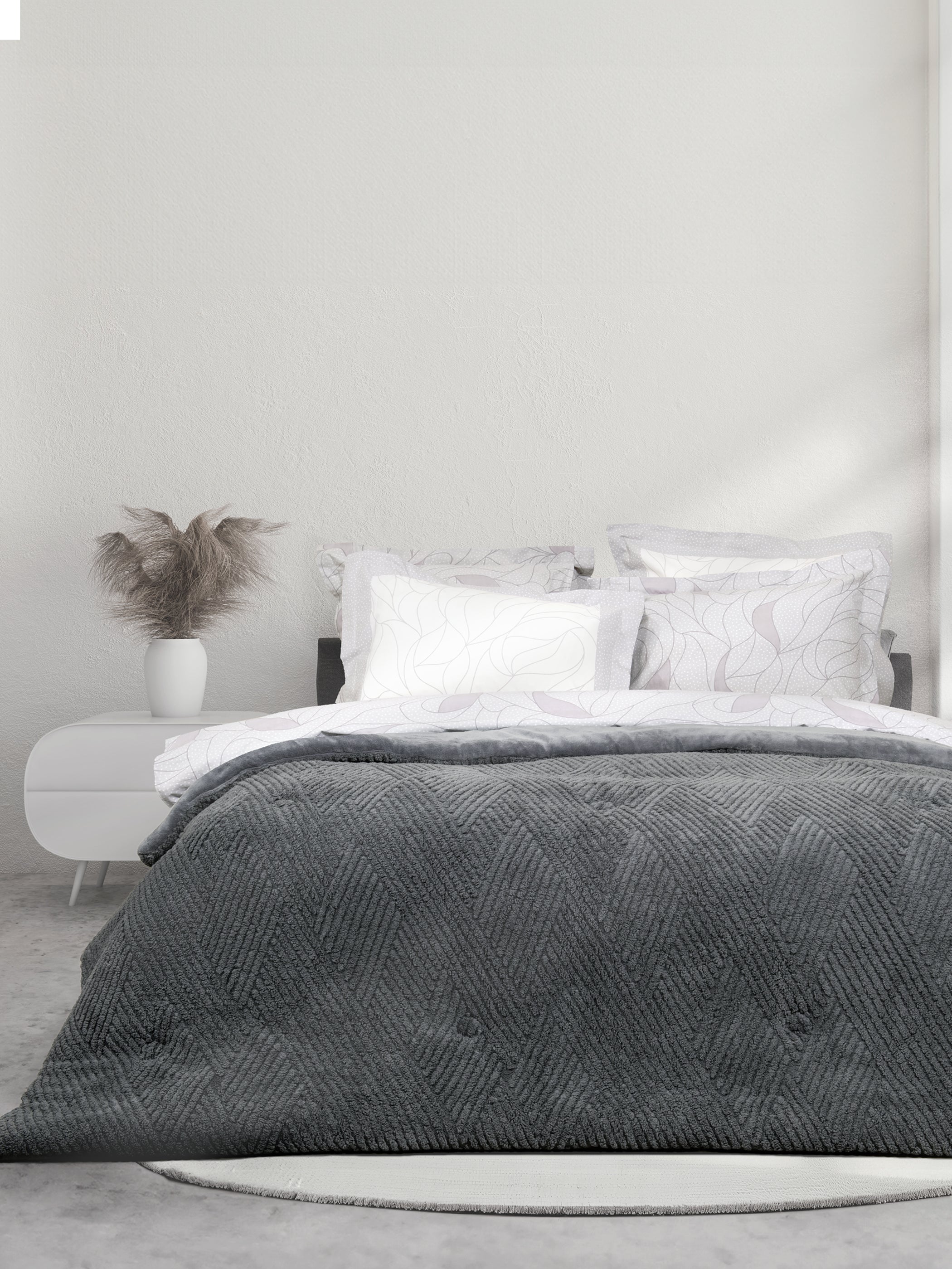 Κουβέρτα/Πάπλωμα Υπέρδιπλο 220x240 - Velva Dark Gray από την εταιρεία Nima Home