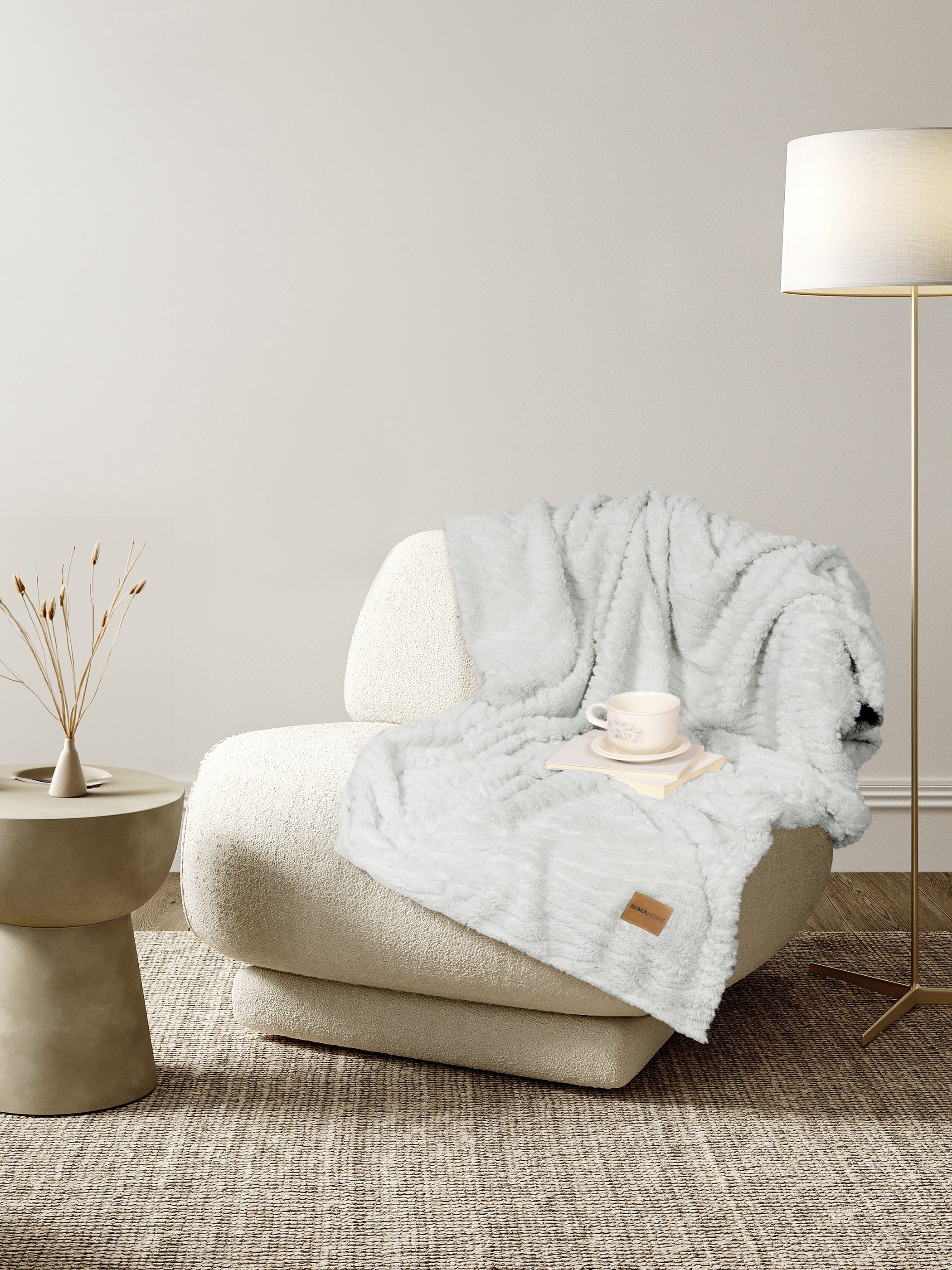 Κουβέρτα καναπέ 130x170 - Serenus Gray από την εταιρεία Nima Home