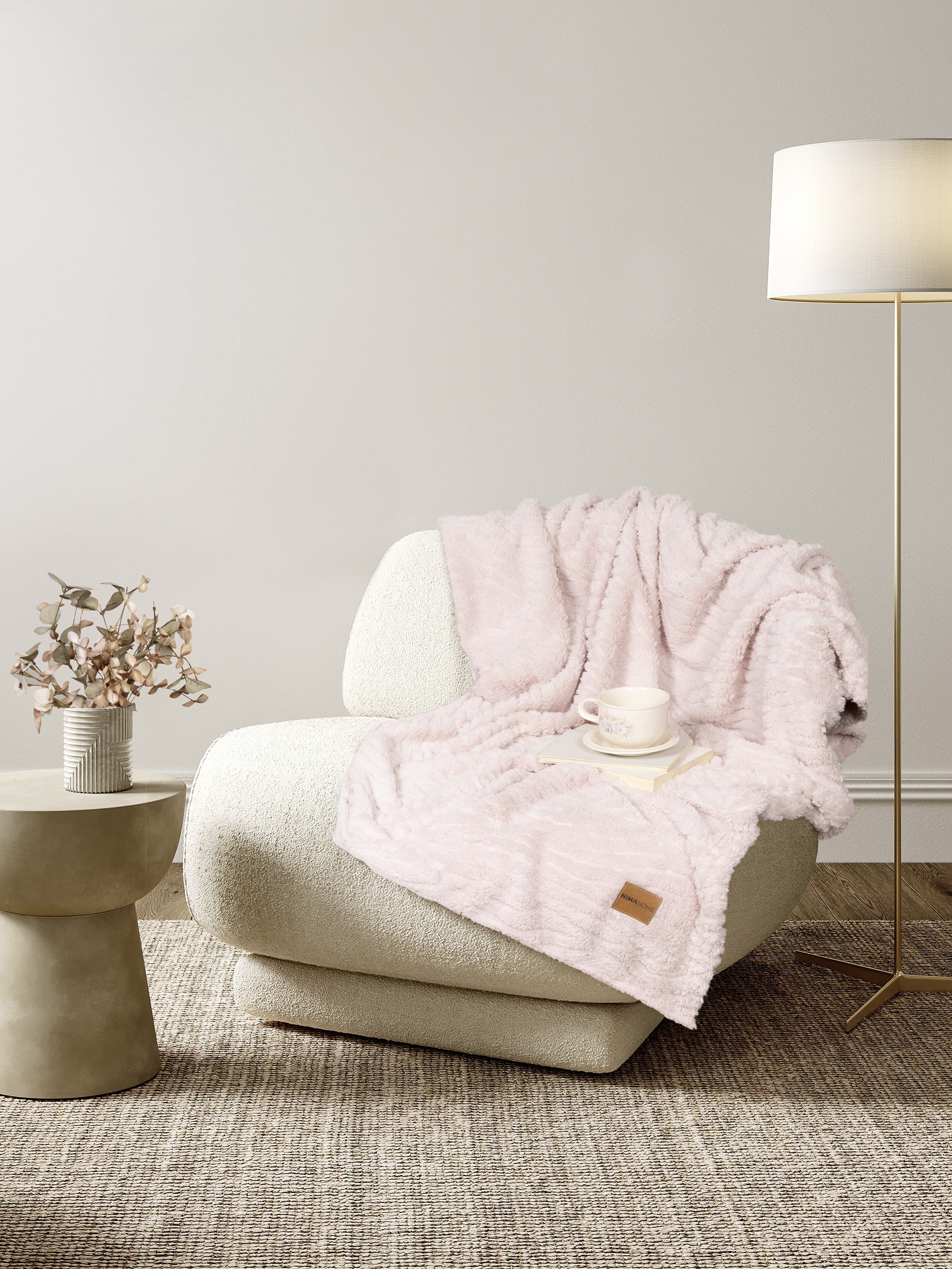 Κουβέρτα καναπέ 130x170 - Serenus Nude Pink από την εταιρεία Nima Home