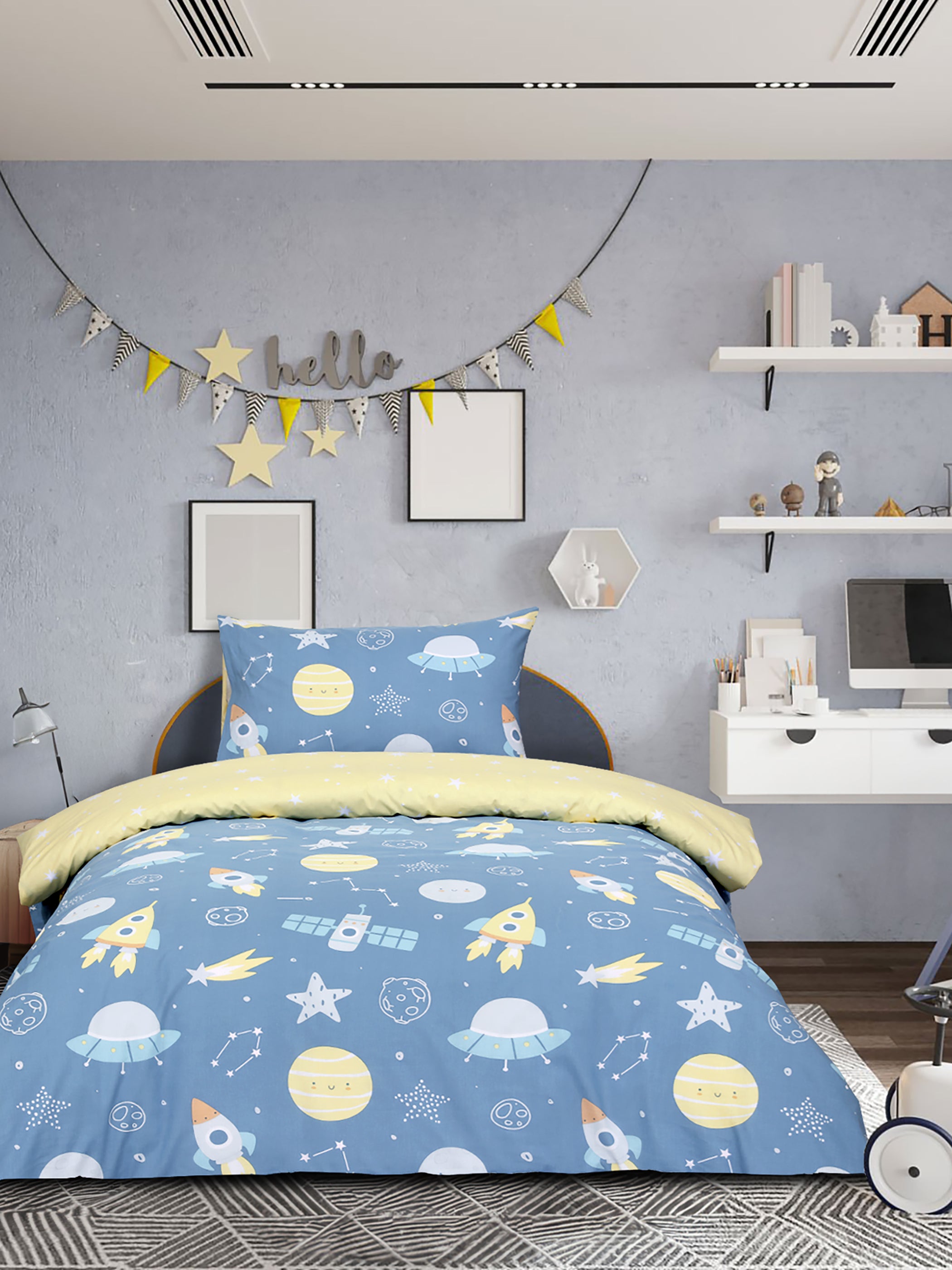 Σετ Παπλωματοθήκη Μονή - Space από την εταιρεία Kocoon Kids