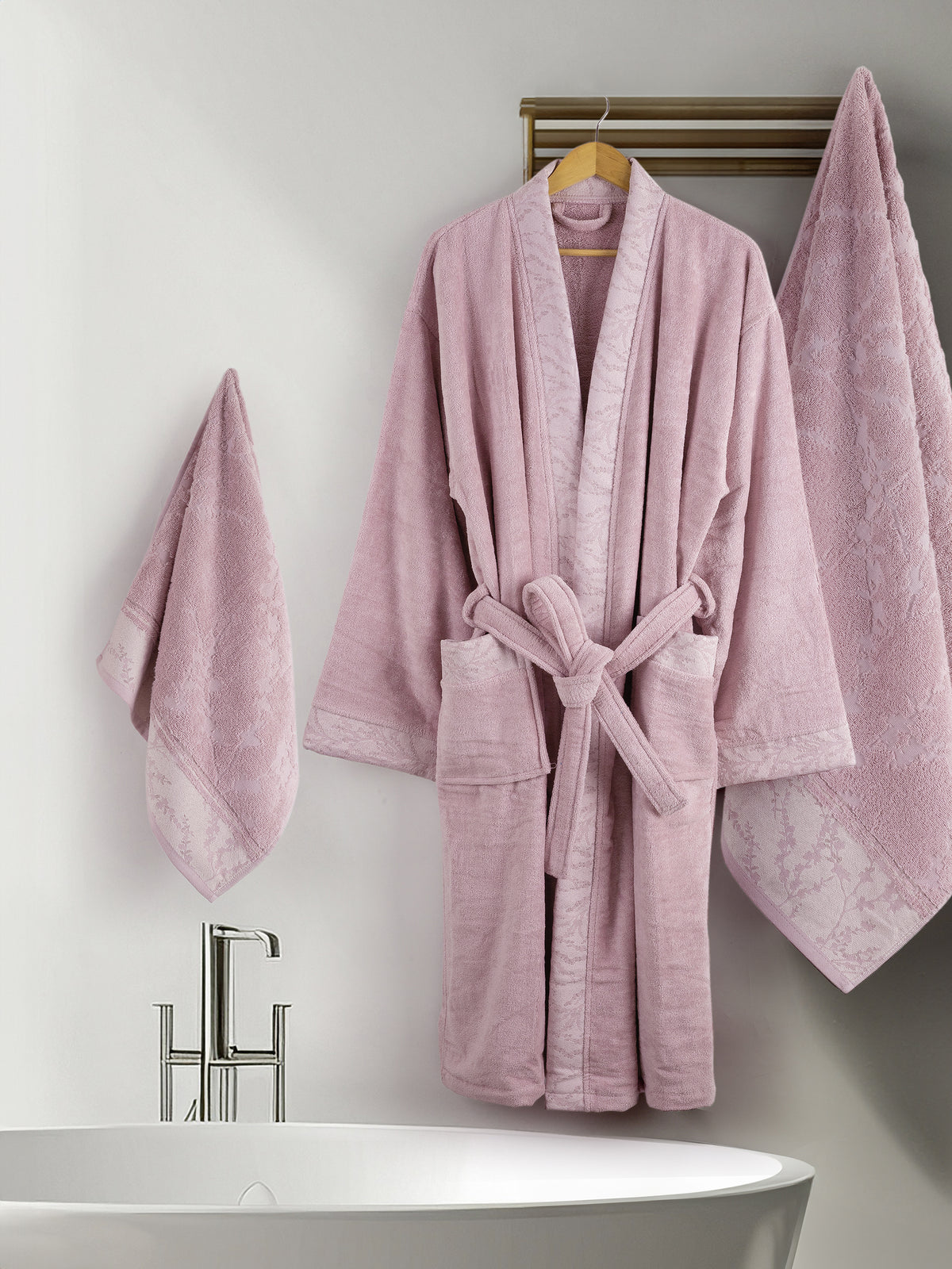 Μπουρνούζι Kimono Inverno Pink Large από την εταιρεία Nima Home