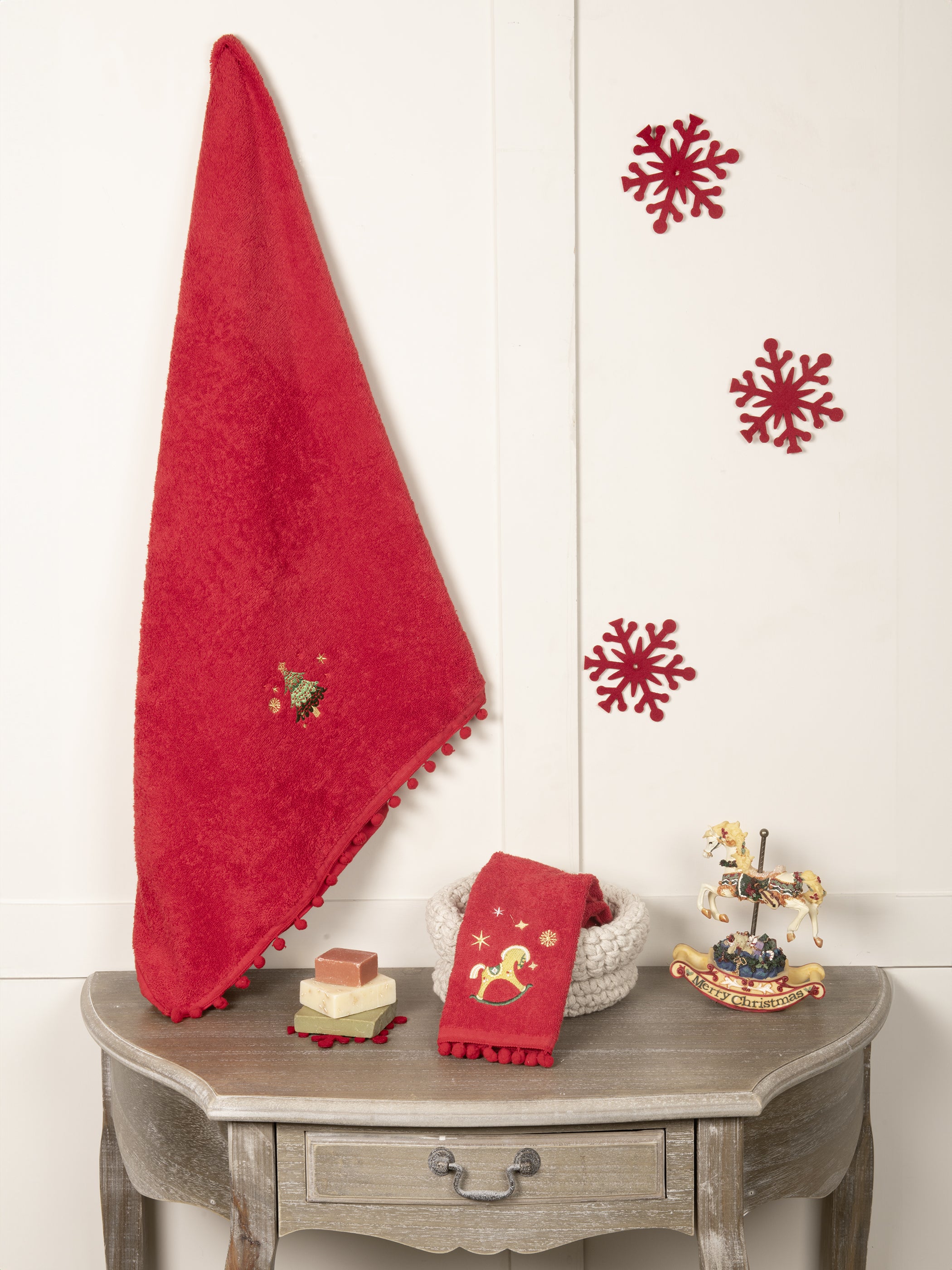 Σετ Πετσέτες (30x50 + 70x140) - Happy Christmas