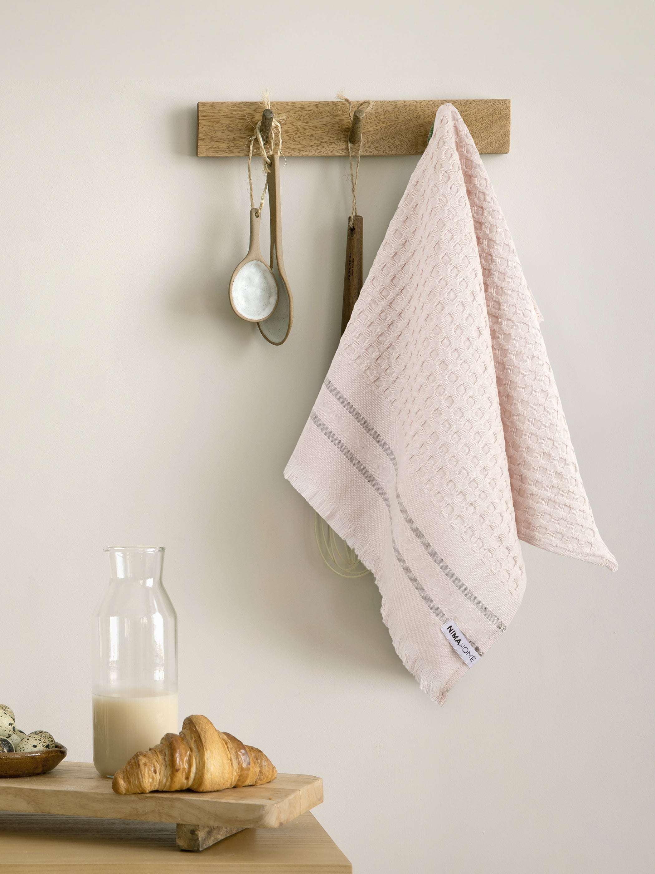 Πετσέτα Κουζίνας 40x60 - Honeycomb Taupe Ροζ από την εταιρεία Nima Home