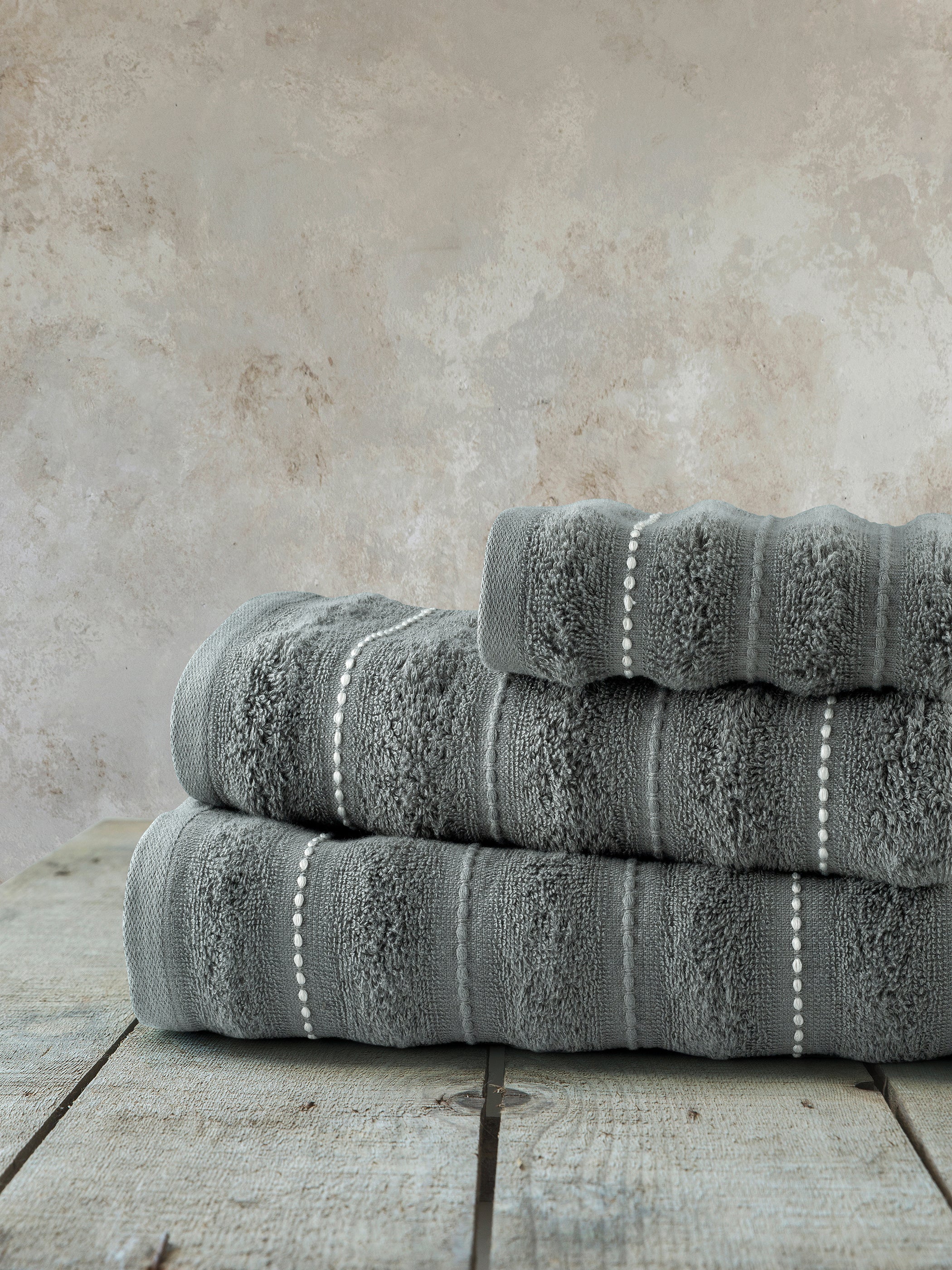 Σετ Πετσέτες (30x50 + 50x90 + 70x140) - Aura Dark Gray από την εταιρεία Nima Home