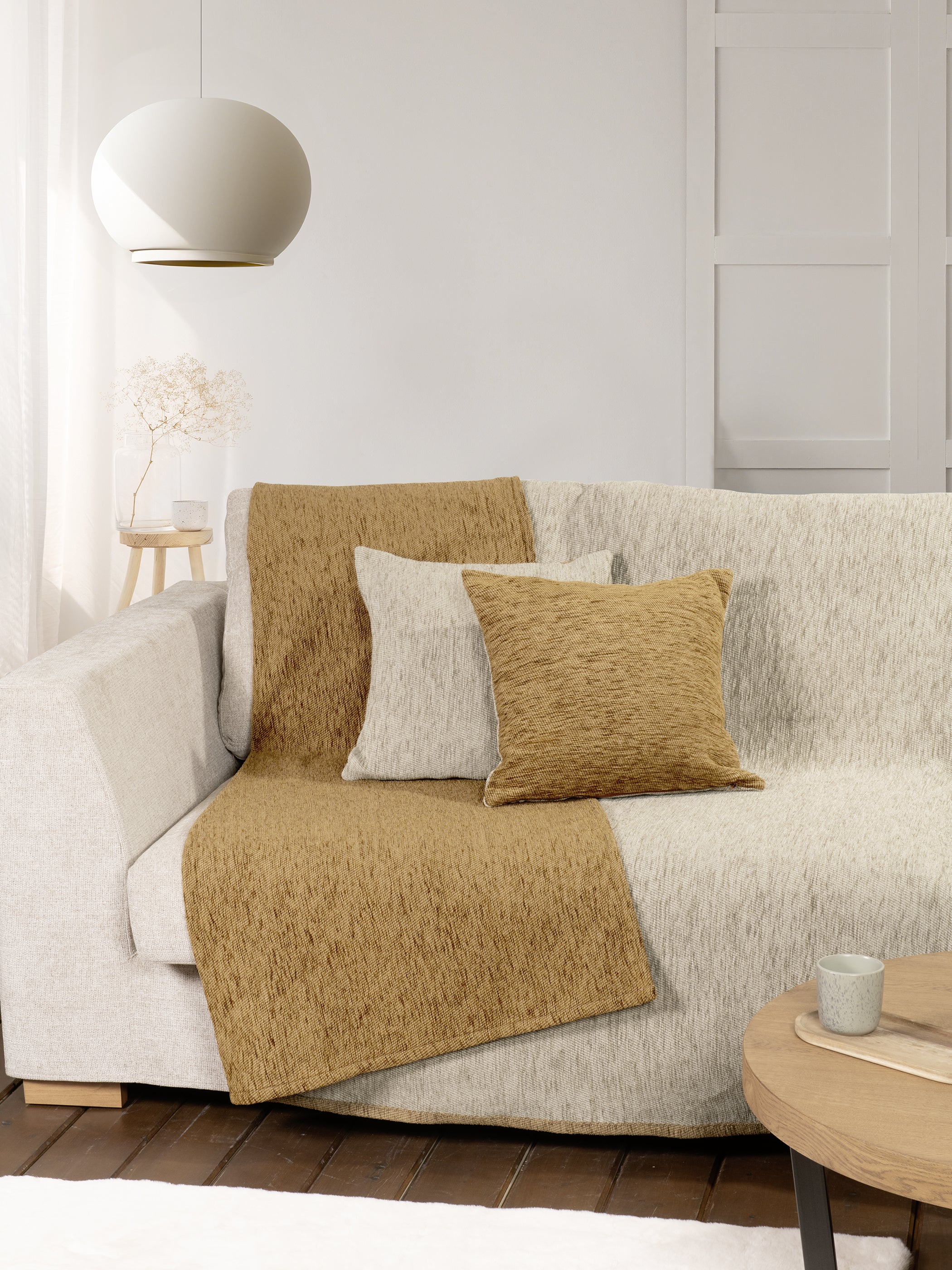 Ριχτάρι διπλής όψης 180x300 - Caldo Beige/Gold Default Title από την εταιρεία Nima Home