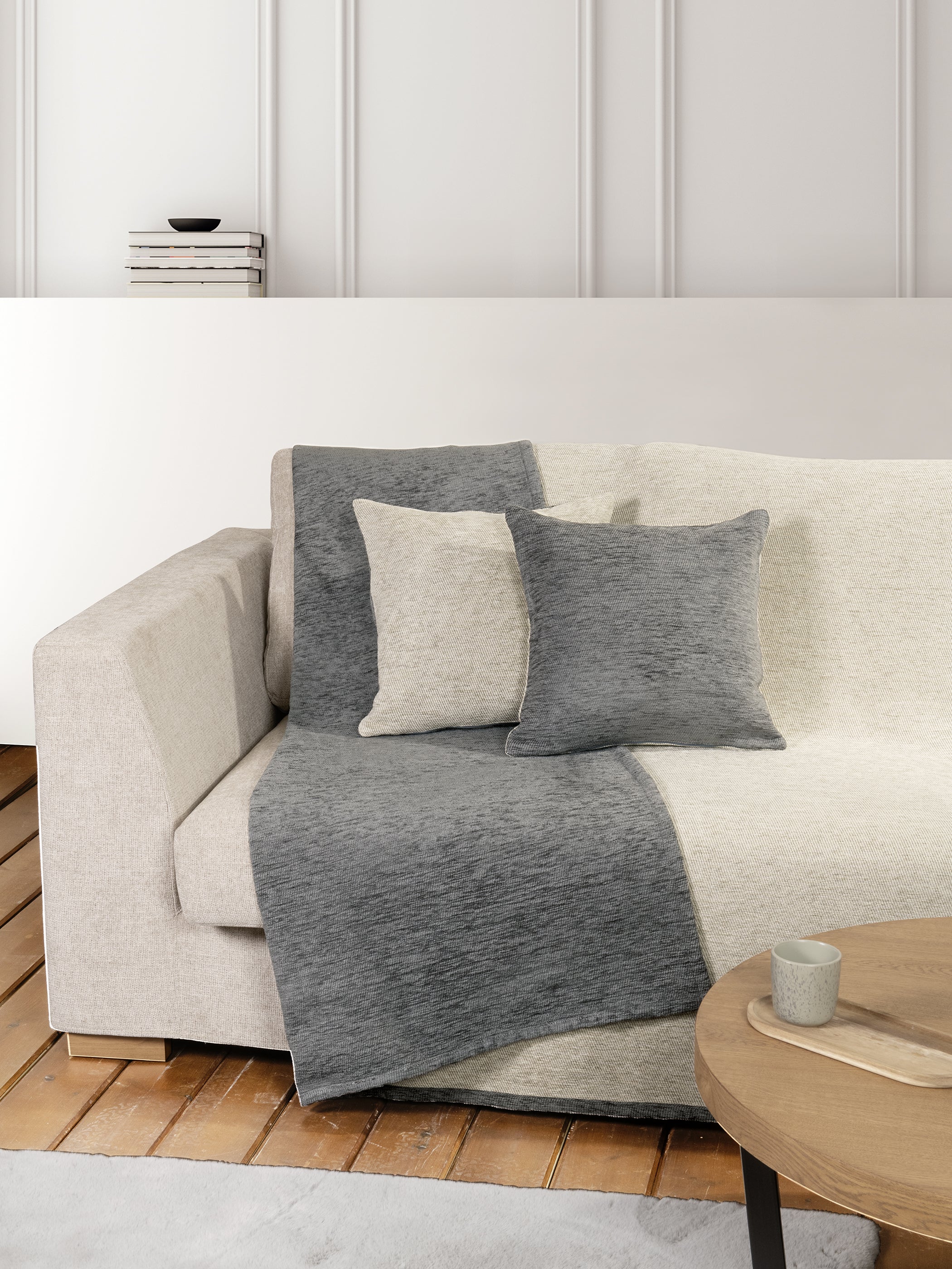 Ριχτάρι διπλής όψης 180x180 - Caldo Gray/Ivory Default Title από την εταιρεία Nima Home