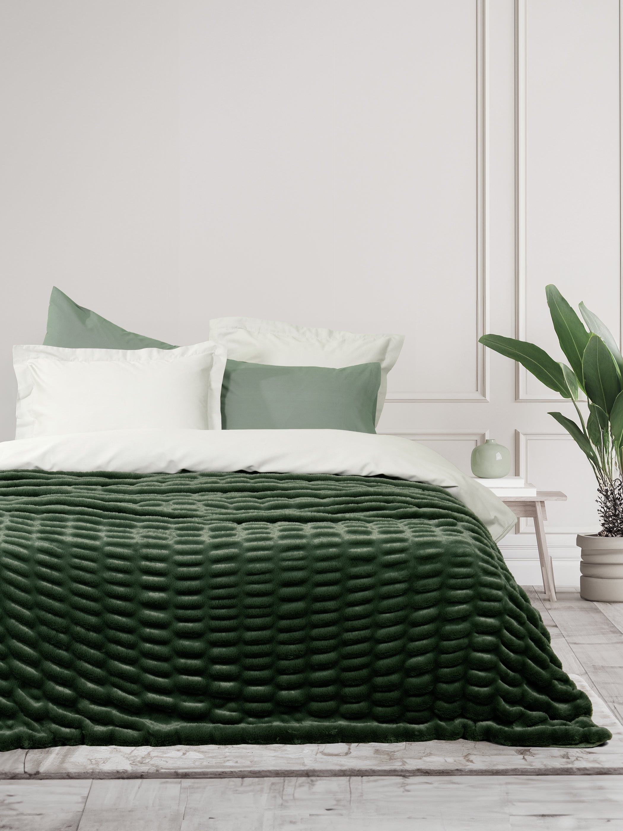 Κουβέρτα Υπέρδιπλη 220x240 - Mossy Dark Green από την εταιρεία Nima Home