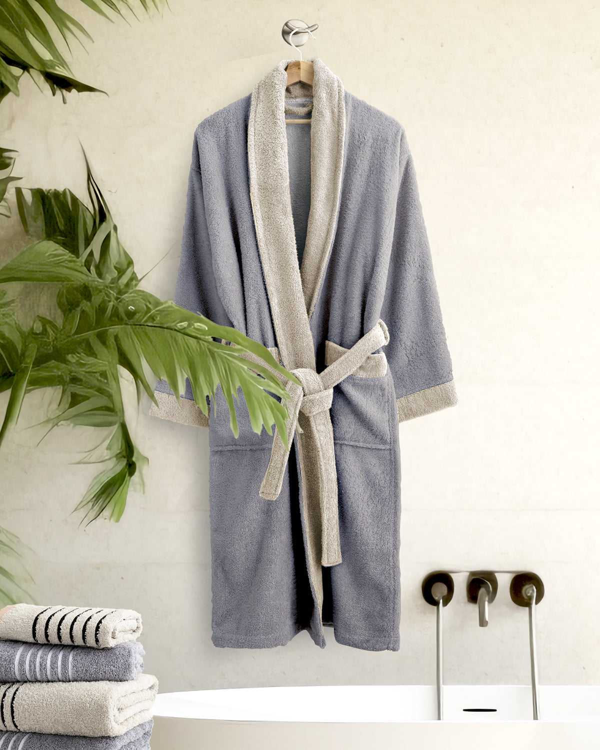 Μπουρνούζι Ease Gray Sand Beige Large από την εταιρεία Nima Home
