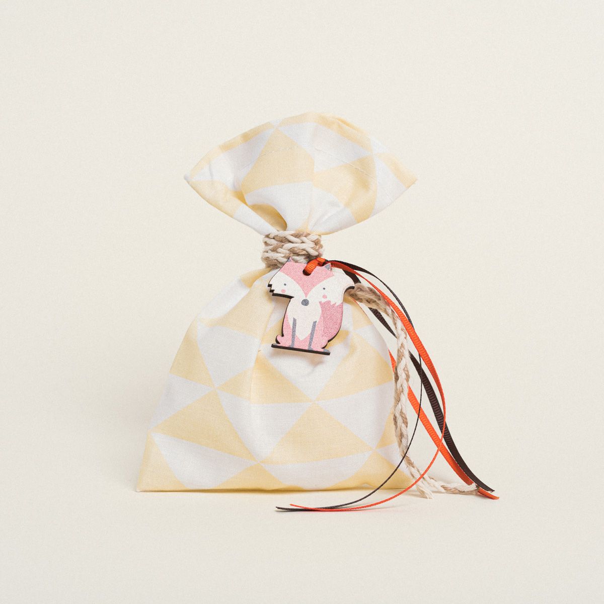 ΠΟΥΓΚΙ 12 x 17 cm ΤΡΙΓΩΝΑΚΙΑ ΠΟΠΛΙΝΑ ΚΙΤΡΙΝΟ
