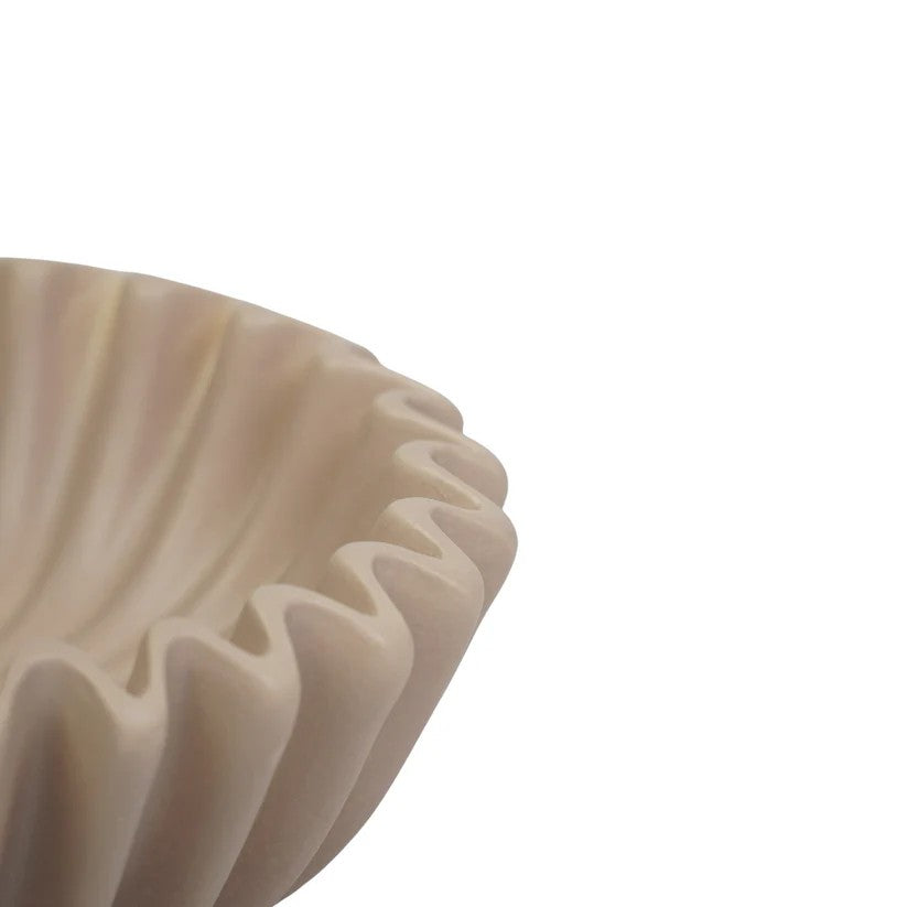 Μπολ κεραμικό Πλισέ – Taupe 15x15x4,5 cm από την εταιρεία Beauty Home
