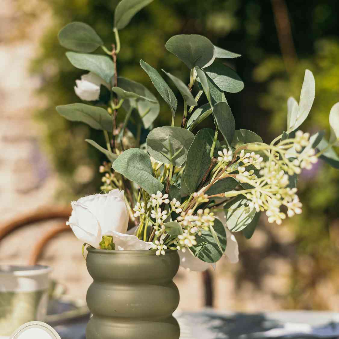 Βάζο γυάλινο Victor – Λαδί Ø8×11,5cm – 380ml από την εταιρεία Beauty Home