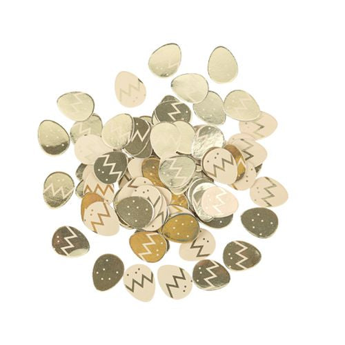 Κονφετί Αυγά Μπεζ και Χρυσό 2 x 1,6 cm 13g