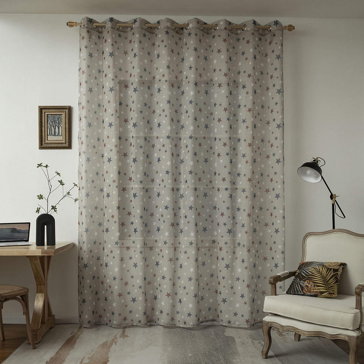 Κουρτίνα Art 6120 280x280 Μπεζ,Κόκκινο,Μπλε από την εταιρεία Beauty Home