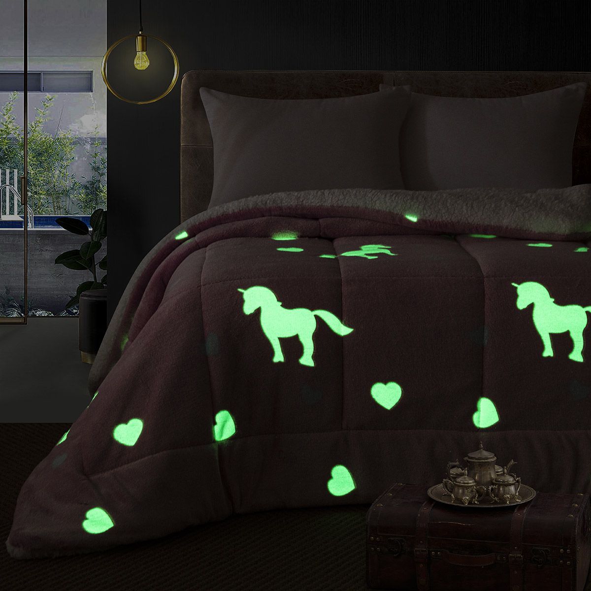 Κουβερτοπάπλωμα φωσφοριζέ Glow Art 6272