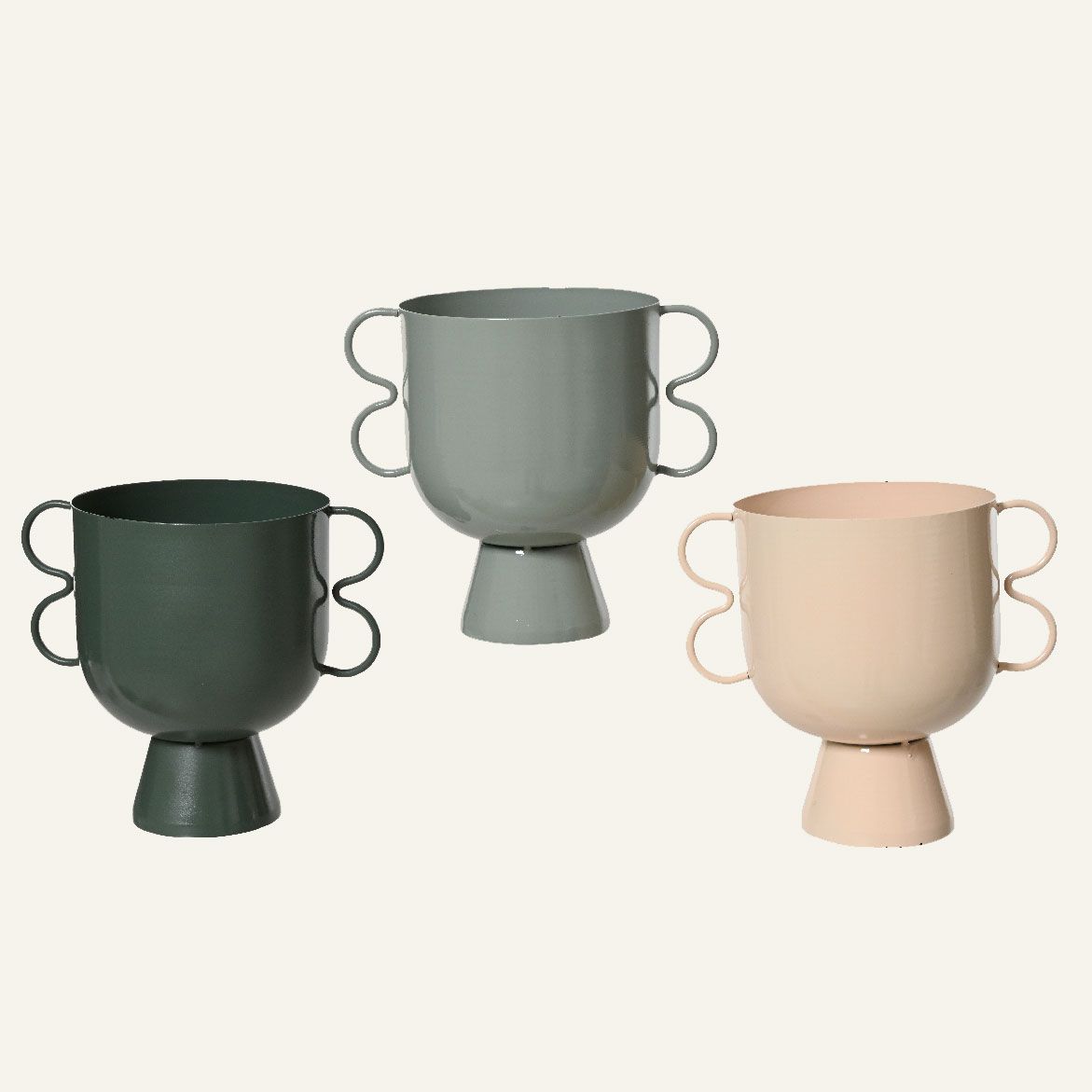 Βάζο Μεταλλικό 15 cm x 10 cm x 16 cm