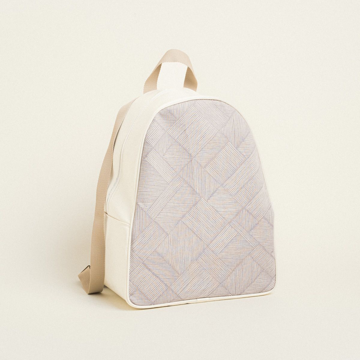 BACKPACK 43x35x23cm ΔΙΑΓΩΝΙΕΣ ΓΡΑΜΜΕΣ ΜΠΕΖ Default Title από την εταιρεία Beauty Home