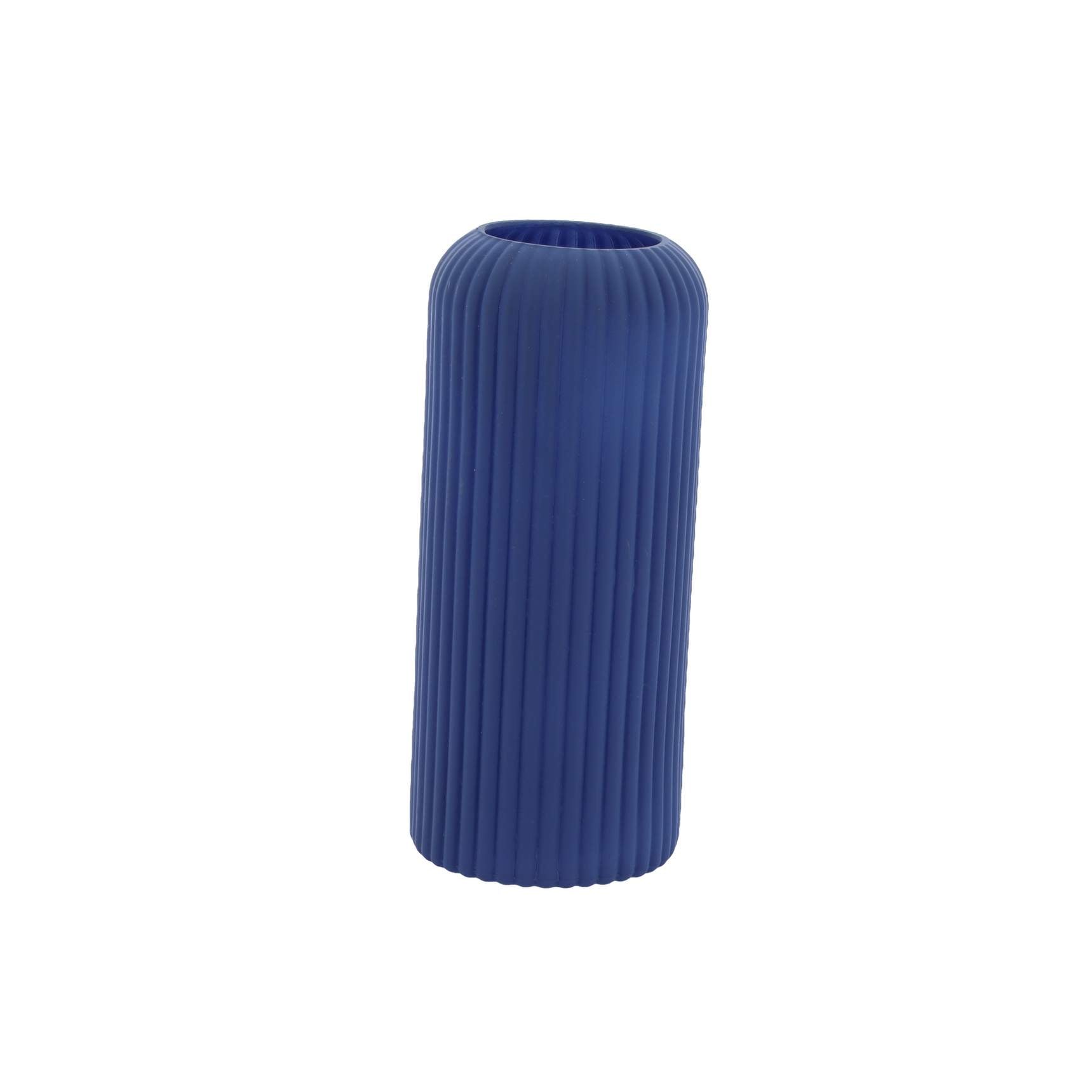 Βάζο γυάλινο Zoé ματ – Μπλε ίντιγκο Ø8,5x20cm – 920ml Default Title από την εταιρεία Beauty Home