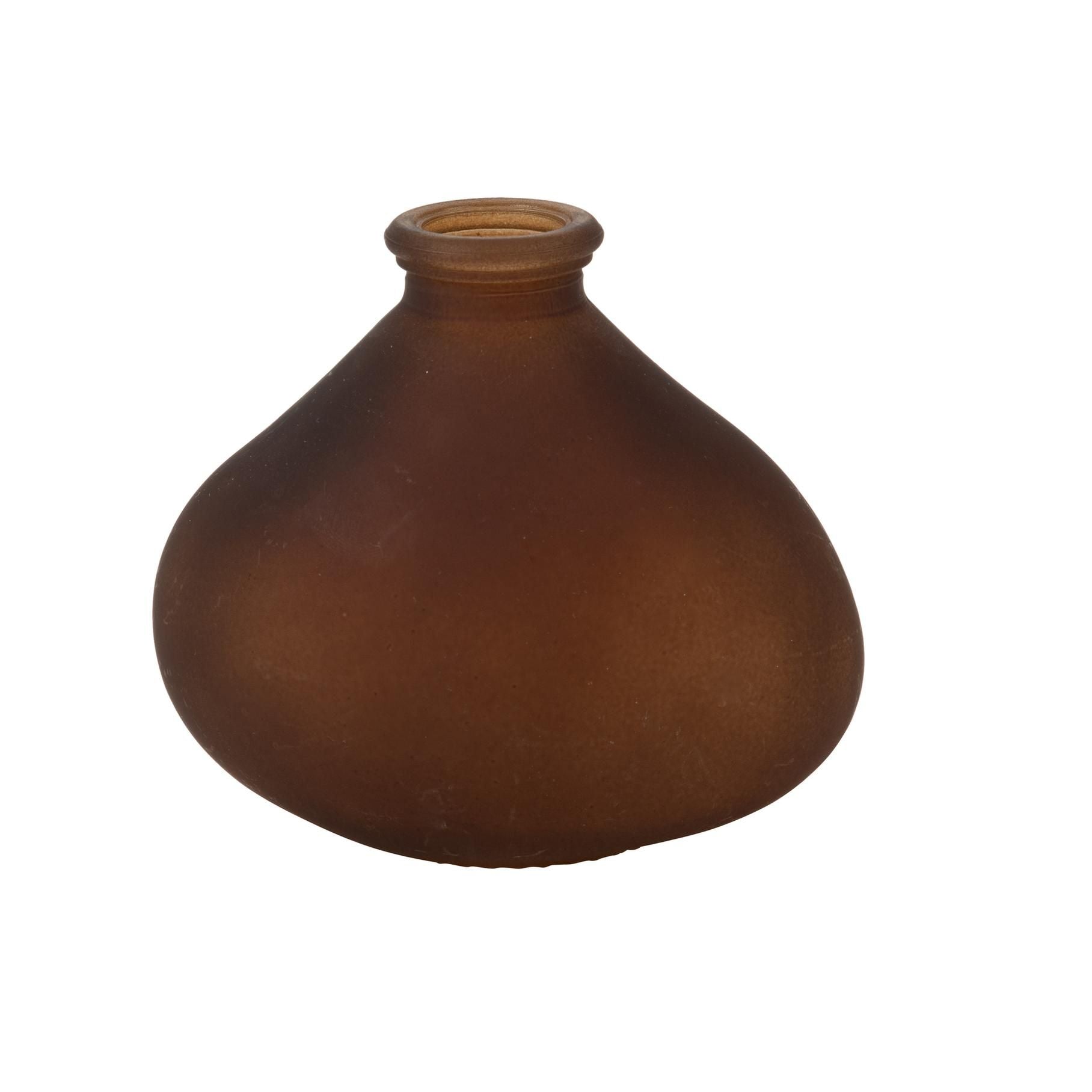 Γυάλινο Βάζο Tom Σοκολατί 11 x 9,5 x 6,5 CM – 260ml