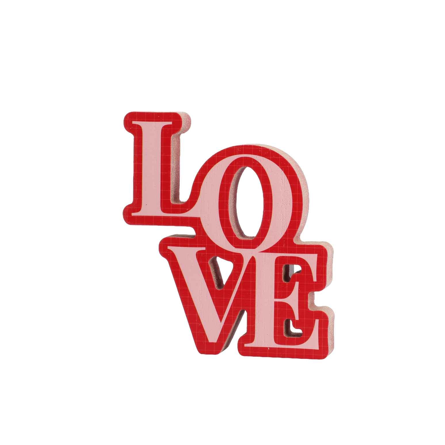 Ξύλινο διακοσμητικό Love 11×12,5×1,5 cm Default Title από την εταιρεία Beauty Home