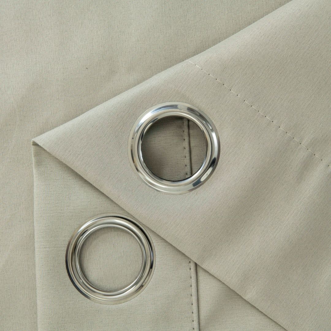 Κουρτίνα Full Blackout σκίασης με 8 κρίκους Soft Art 8391 Dark Beige-3