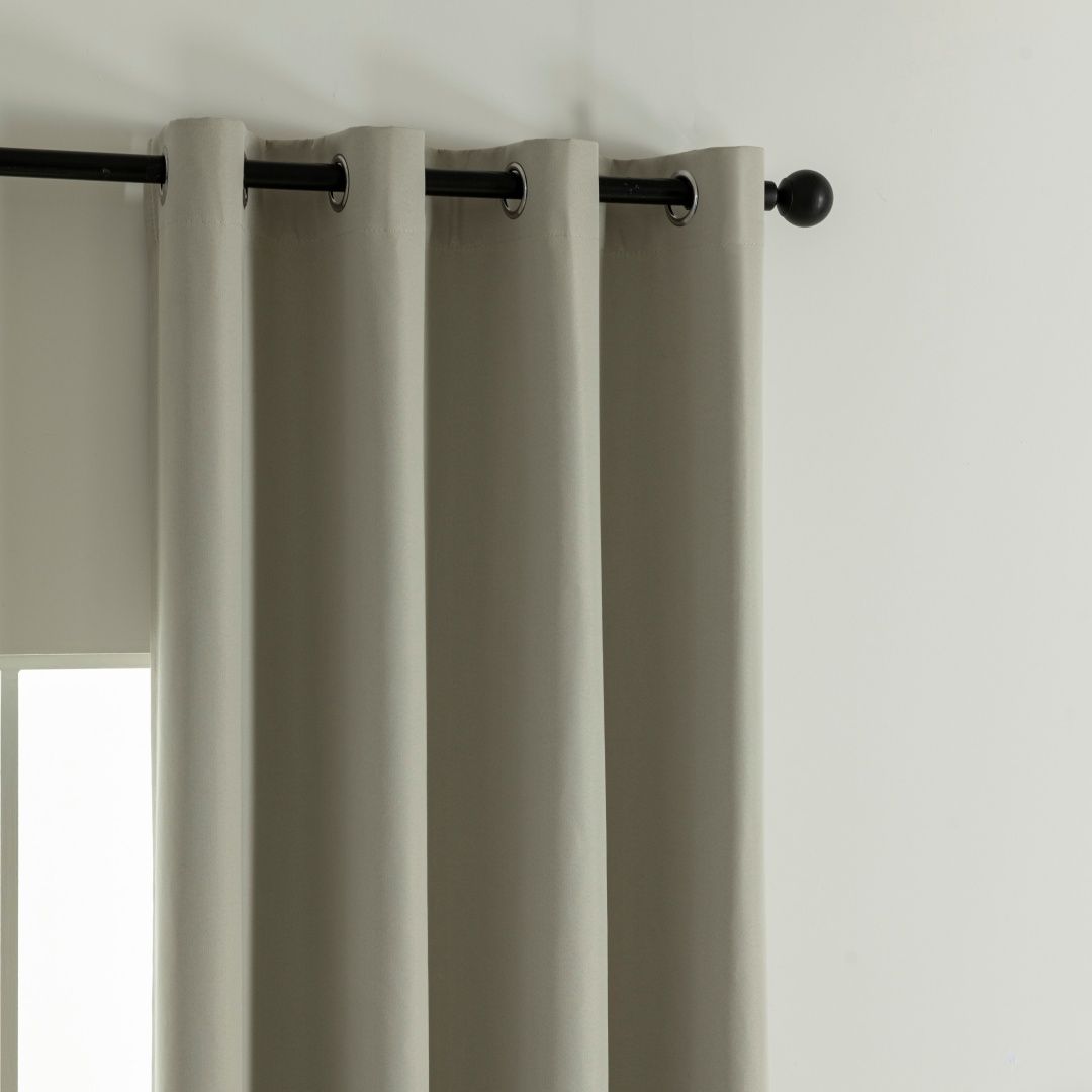 Κουρτίνα Full Blackout σκίασης με 8 κρίκους Soft Art 8391 Dark Beige-3 Σκούρο