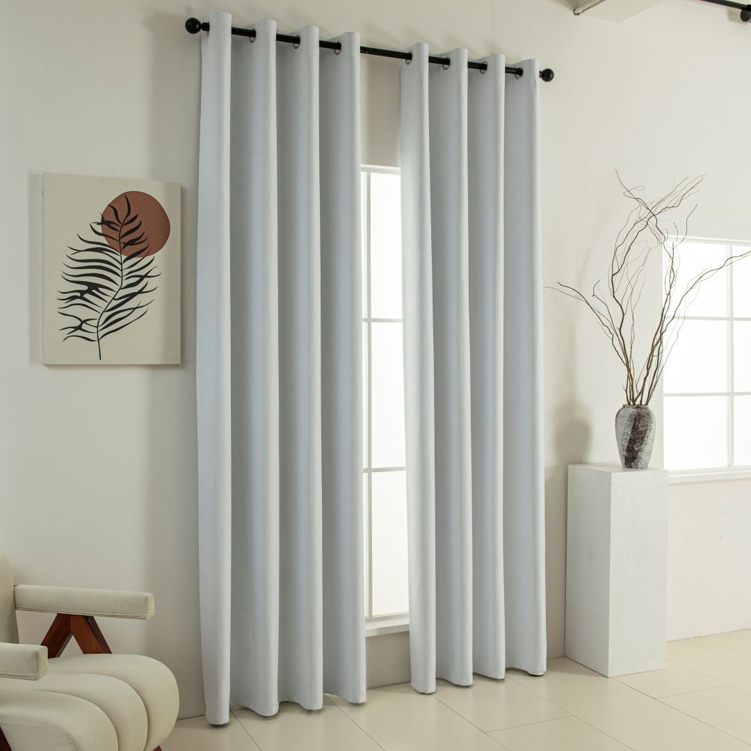 Κουρτίνα Full Blackout σκίασης με 8 κρίκους Soft Art 8391 Ice-Ecru